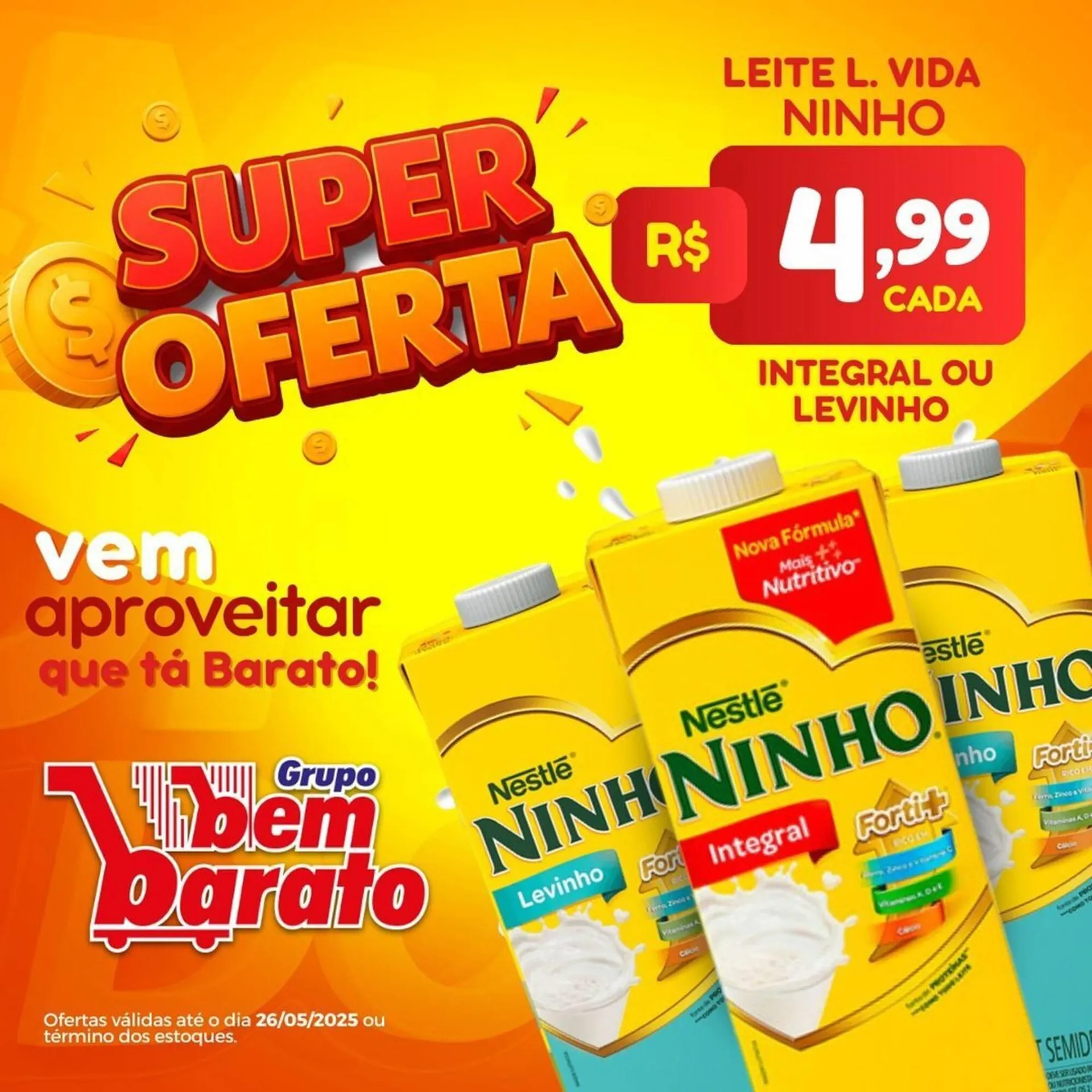 Encarte de Catálogo Supermercado Bem Barato 23 de maio até 26 de maio 2025 - Pagina 1