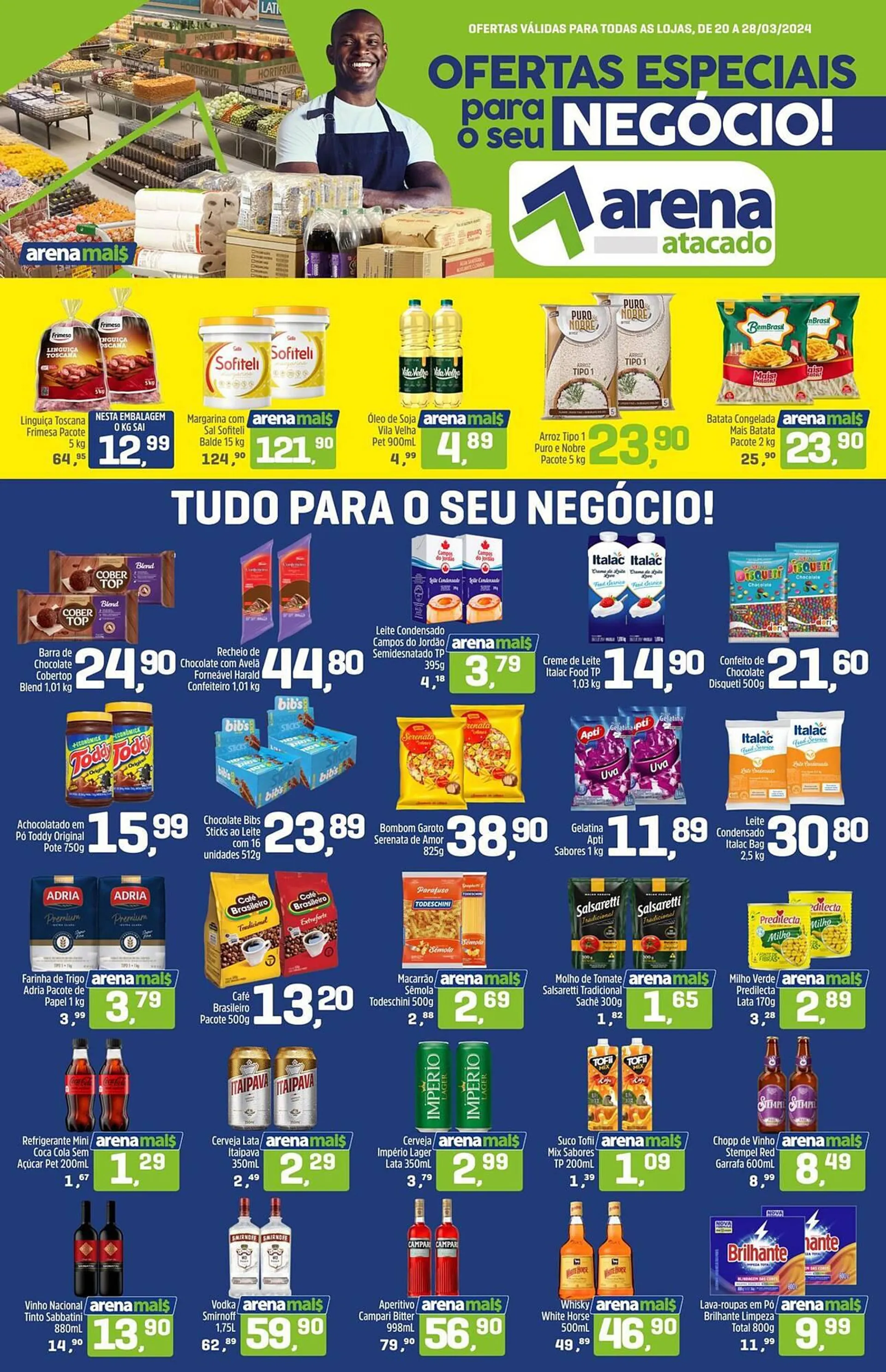Encarte de Catálogo Arena Atacado 21 de março até 28 de março 2024 - Pagina 1