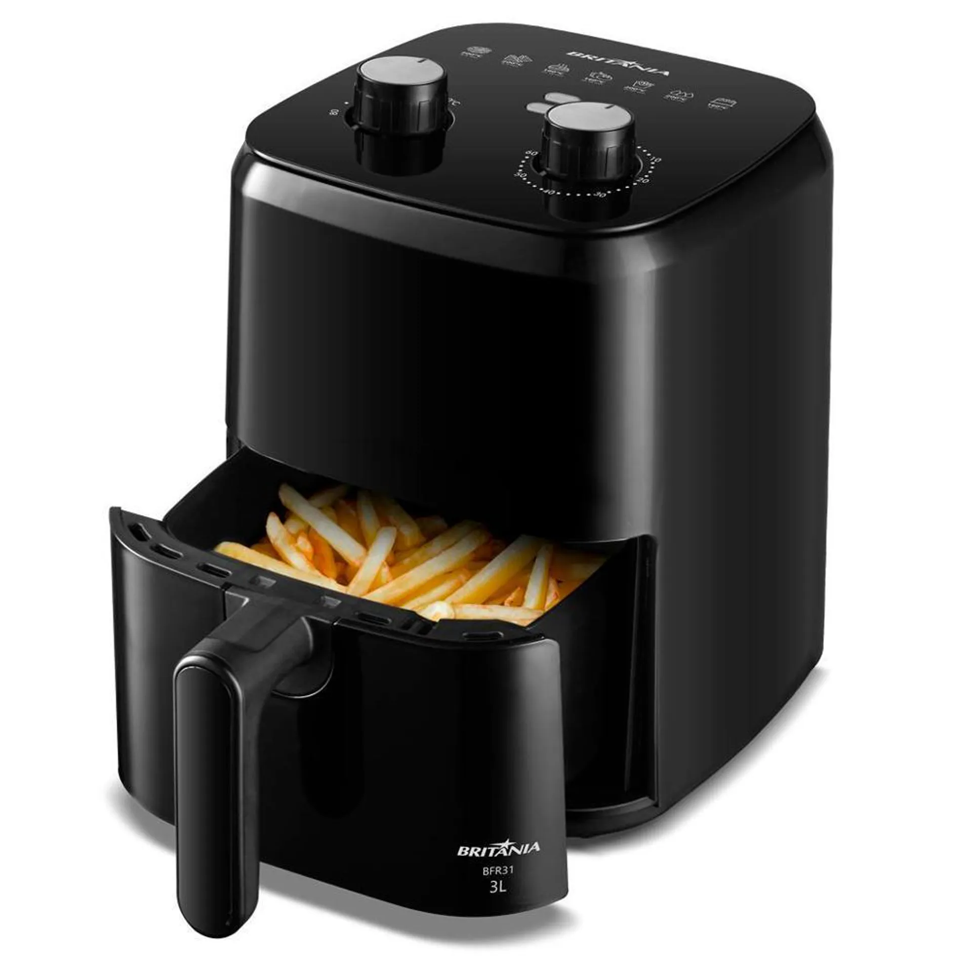 Fritadeira Air Fryer 3L Britânia BFR31 Preta 127V