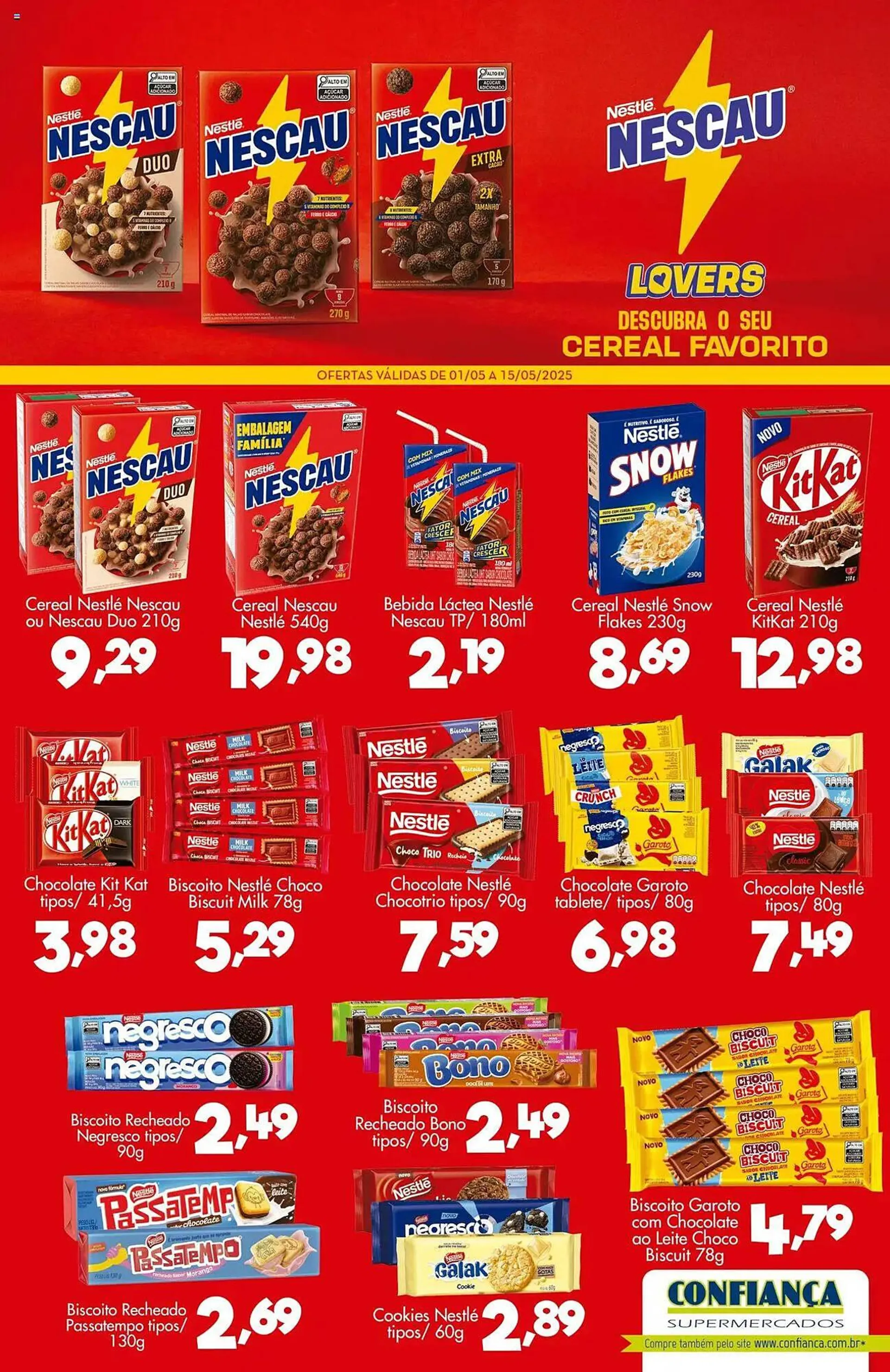 Encarte de Catálogo Confiança Supermercados 1 de maio até 15 de maio 2025 - Pagina 1