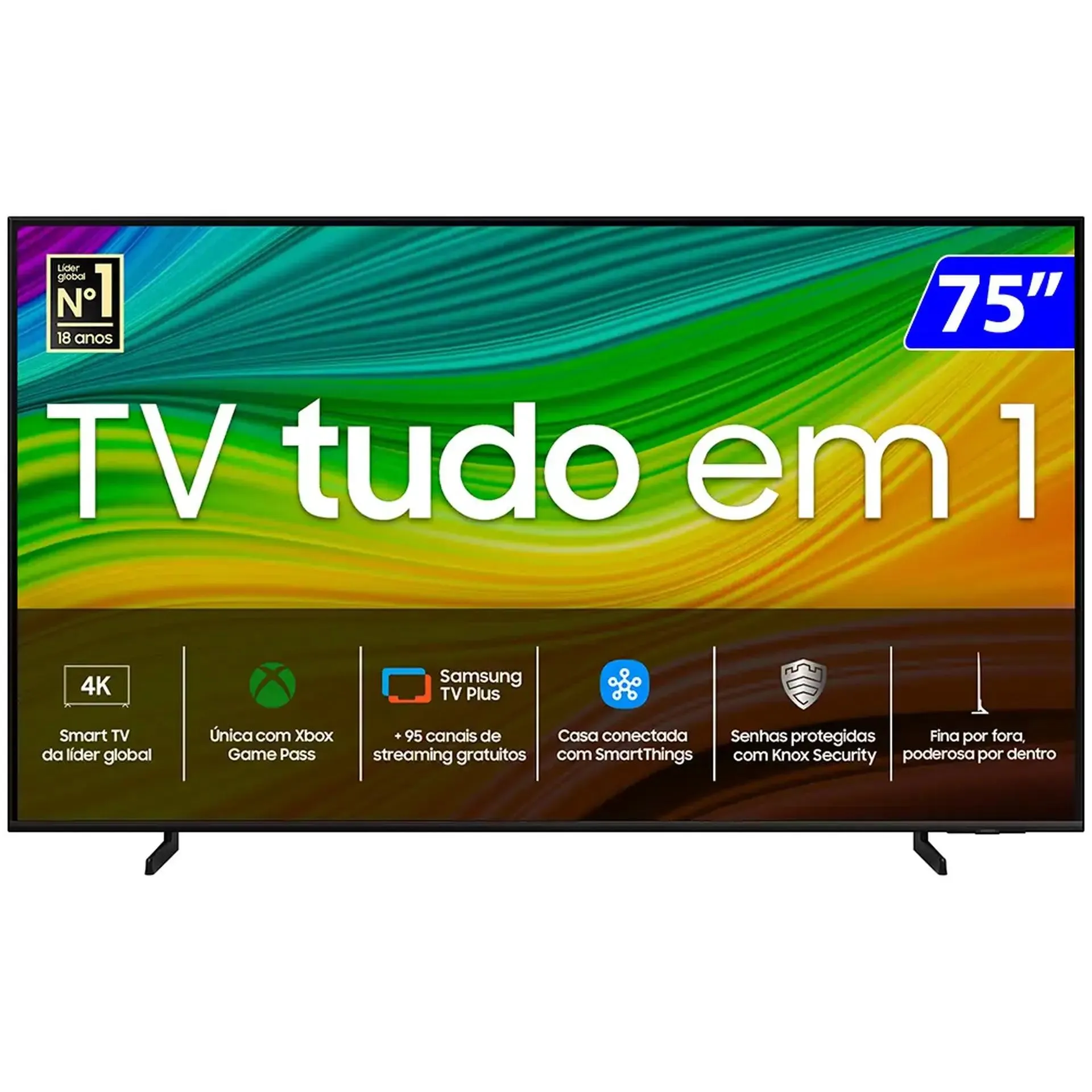 Smart TV Samsung QLED 75" 4K Wi-Fi Tizen IA Big TV 75Q60D