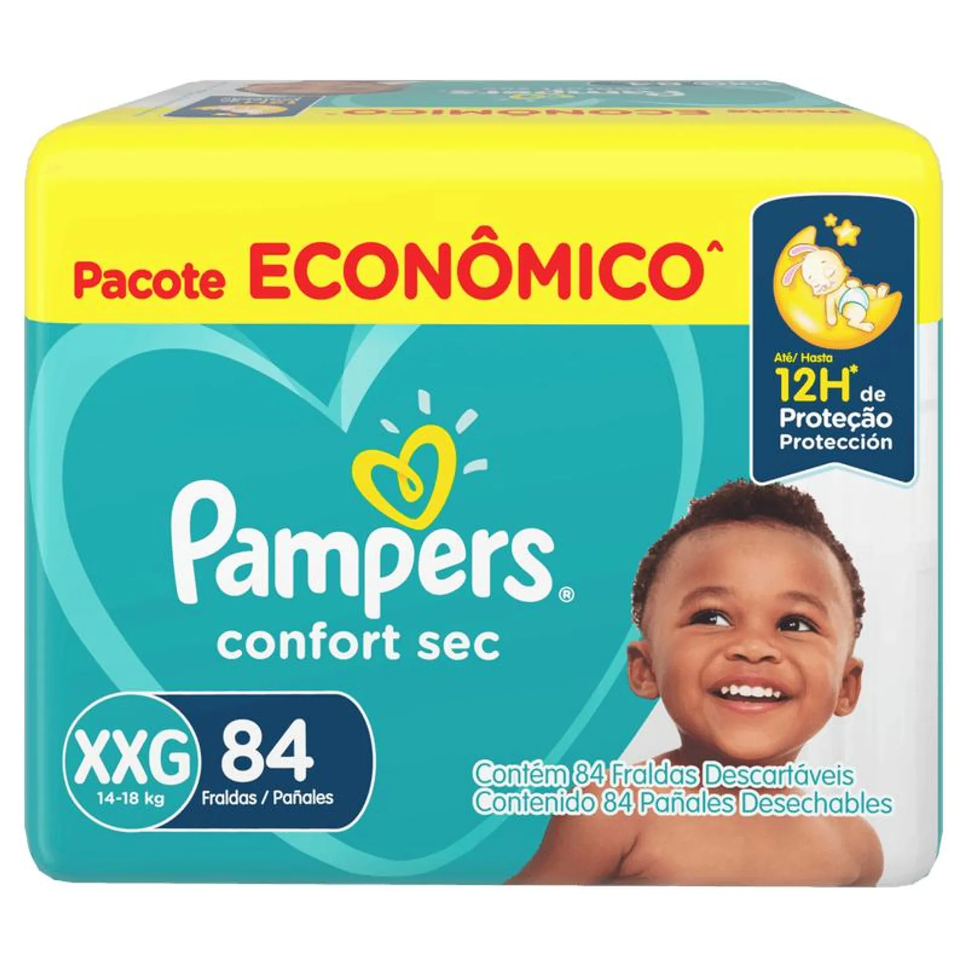 Fralda Pampers Confort Sec XXG - 84 unidades