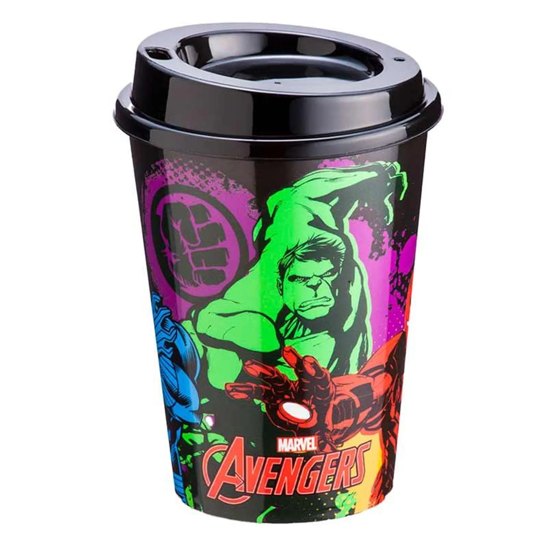 Copo Com Tampa Café Avengers