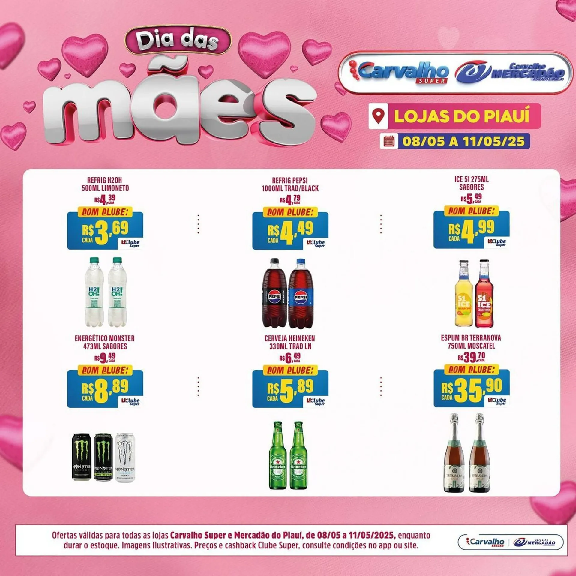 Encarte de Catálogo Carvalho Supermercado 8 de maio até 11 de maio 2025 - Pagina 1