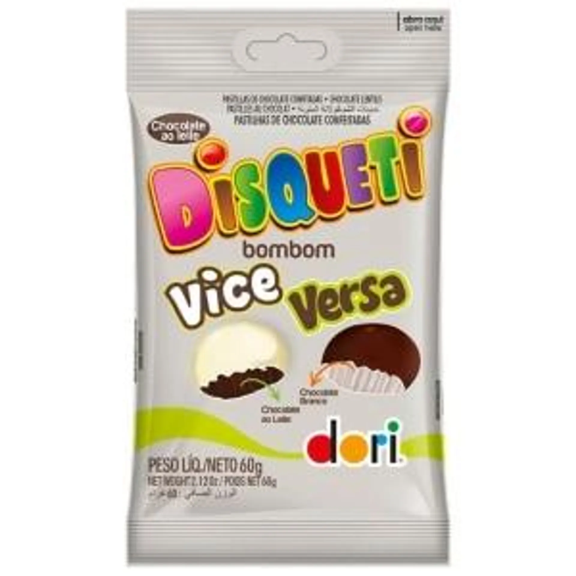 Pastilhas Dori Disqueti Bombom Vice Versa 60g