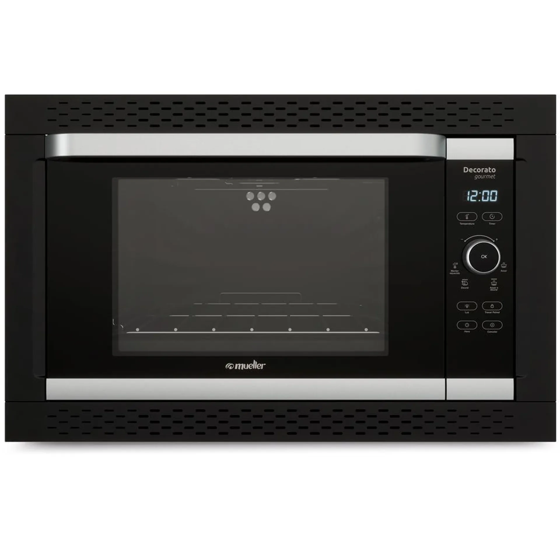 Forno Elétrico Digital Decorato Gourmet Preto 44 Litros