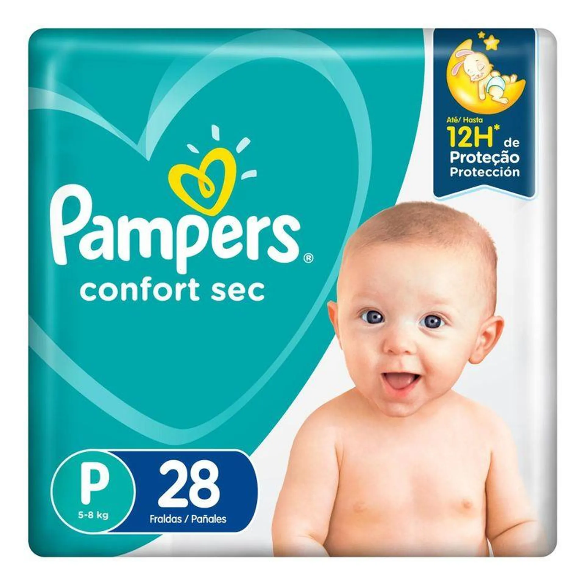 Fralda Pampers Confort Sec P - 28 unidades