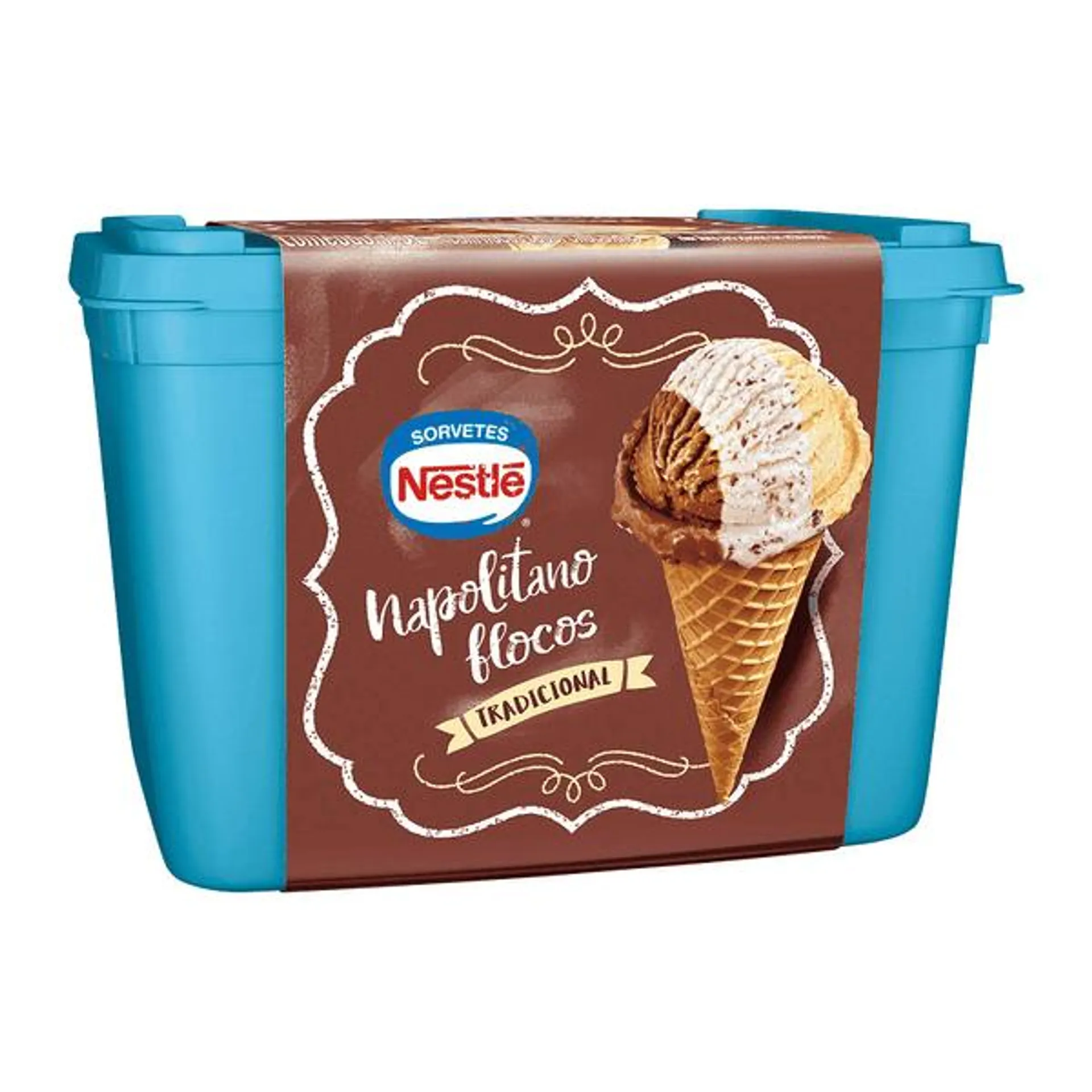 Sorvete Nestlé Napolitano Flocos 1,5l