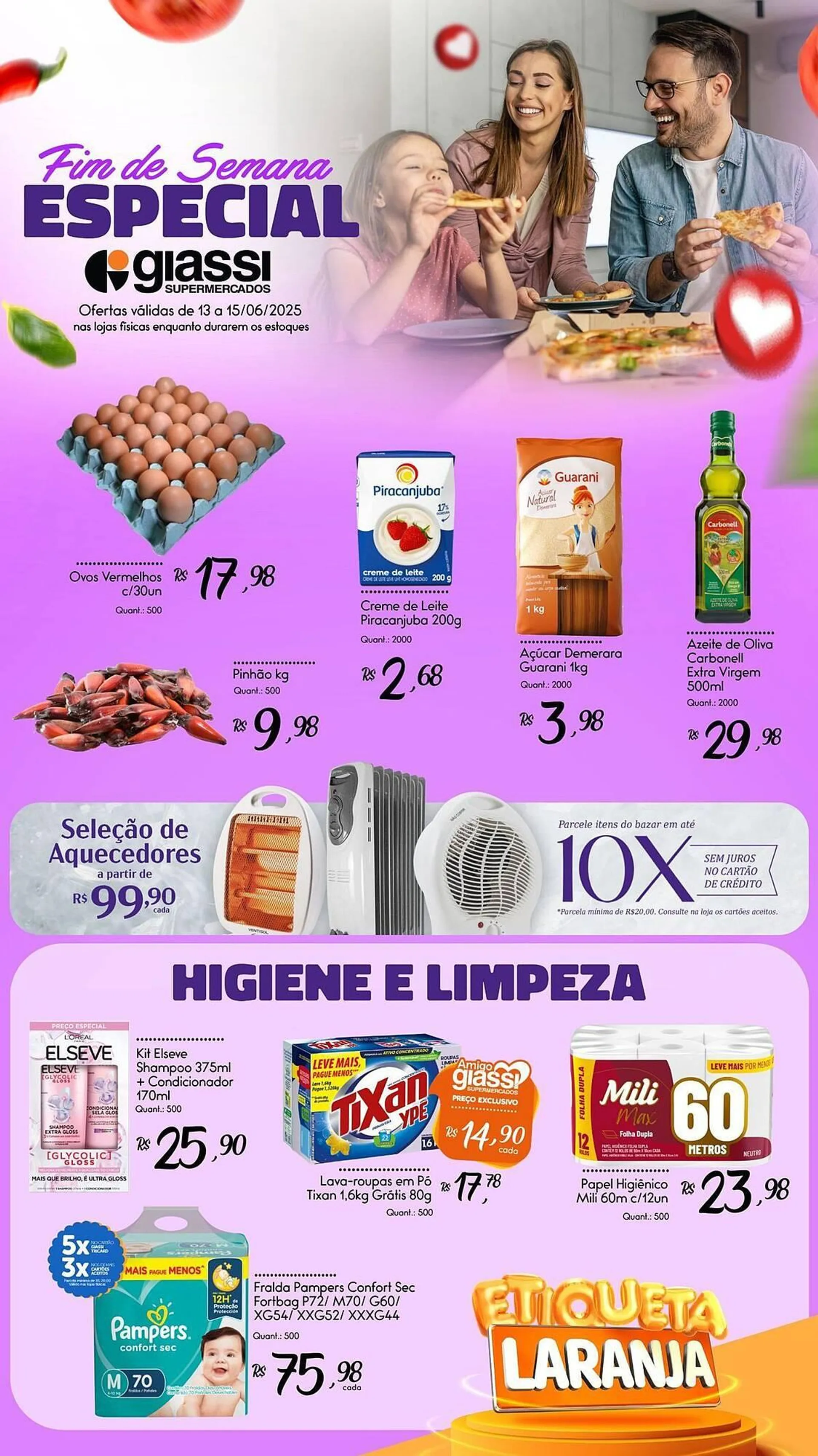 Encarte de Catálogo Giassi Supermercados 13 de junho até 15 de junho 2025 - Pagina 2