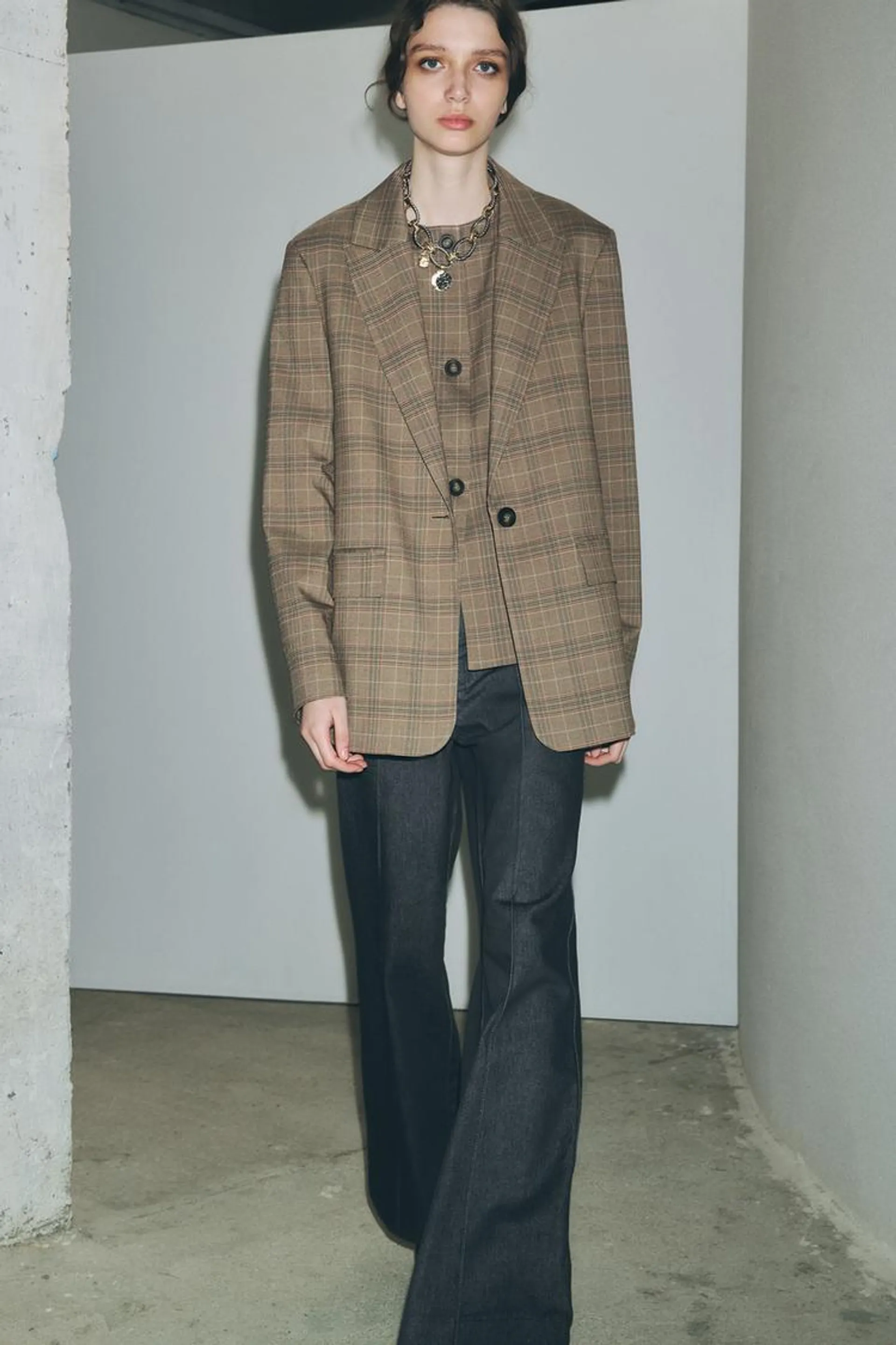 BLAZER XADREZ MISTURA VISCOSE