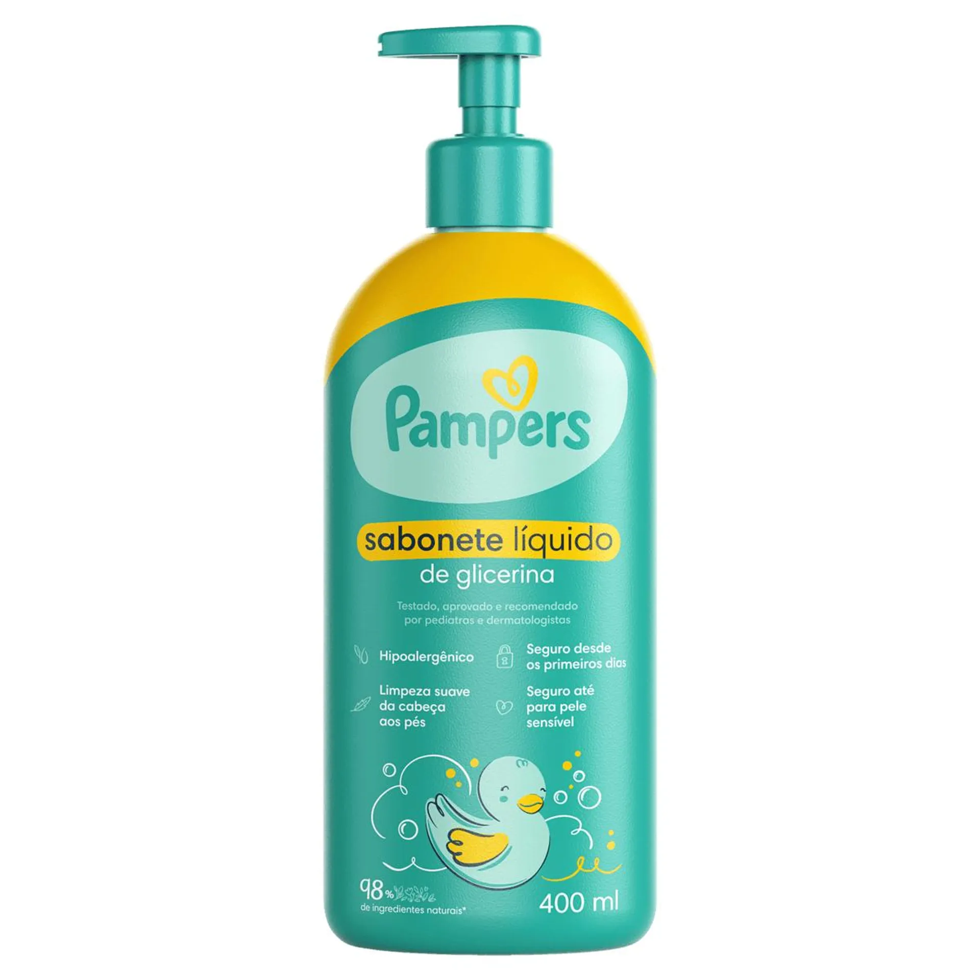 Sabonete Líquido Infantil de Glicerina Pampers - 400ml