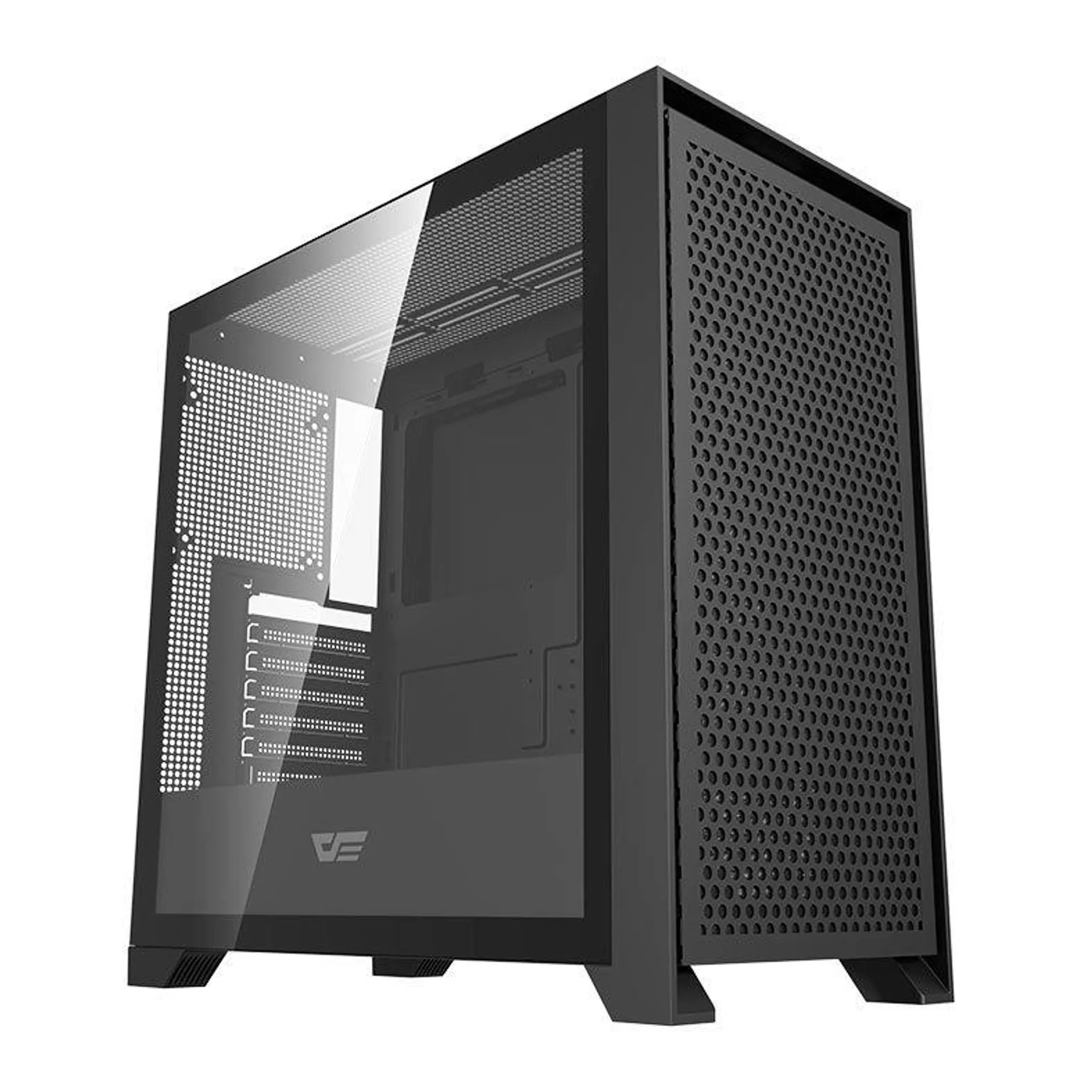 Gabinete Gamer Aigo DarkFlash DRX90 Mesh, Mid-Tower, Lateral de Vidro, Preto, DRX90-MESH-BLACK