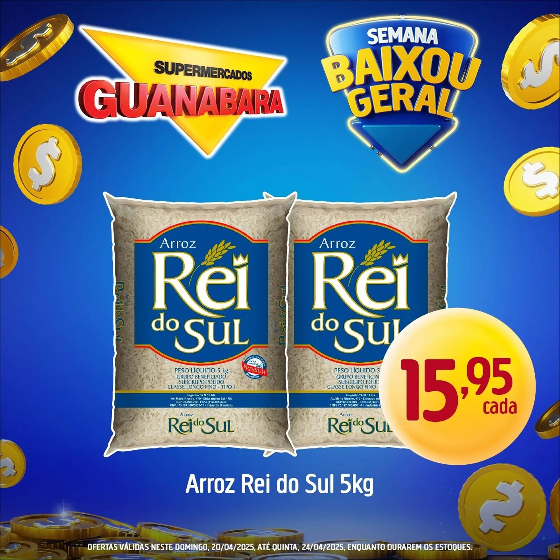 Encarte de Catálogo Supermercados Guanabara 21 de abril até 24 de abril 2025 - Pagina 1