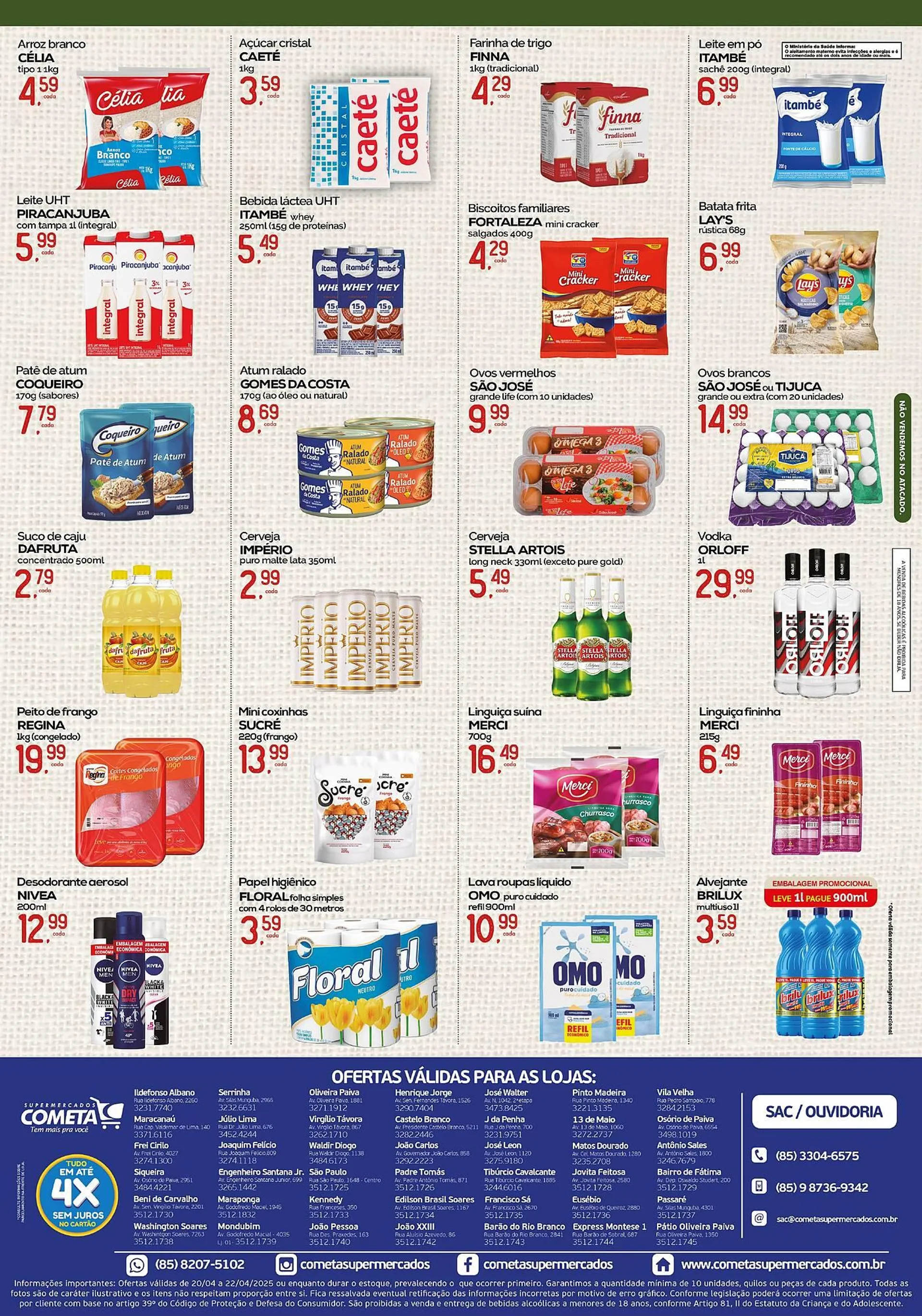 Encarte de Catálogo Cometa Supermercados 21 de abril até 22 de abril 2025 - Pagina 2