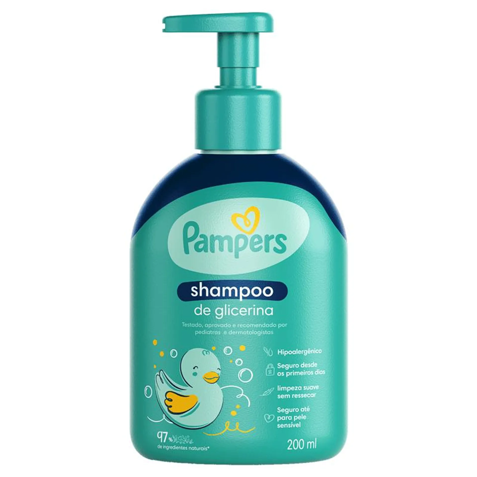 Shampoo Infantil de Glicerina Pampers - 200ml