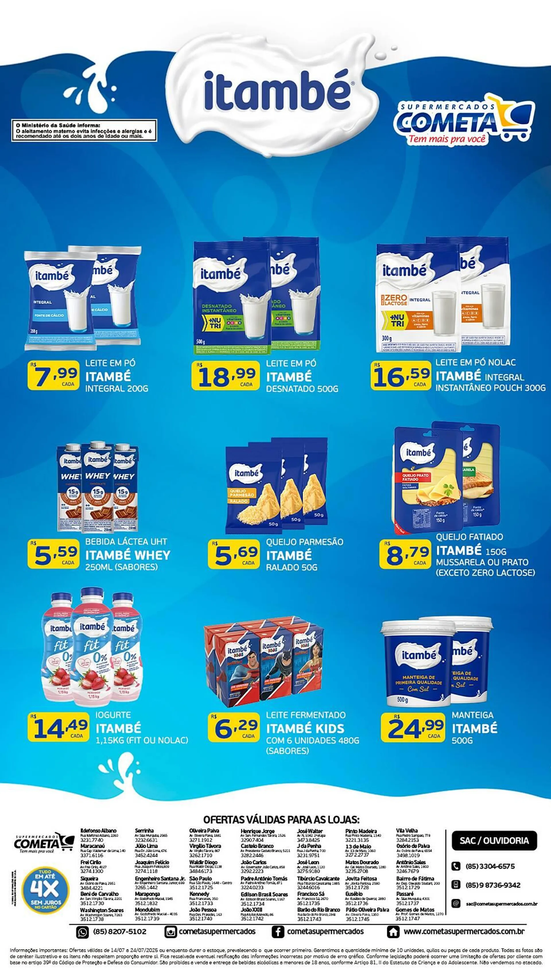 Encarte de Catálogo Cometa Supermercados 14 de julho até 24 de julho 2025 - Pagina 1