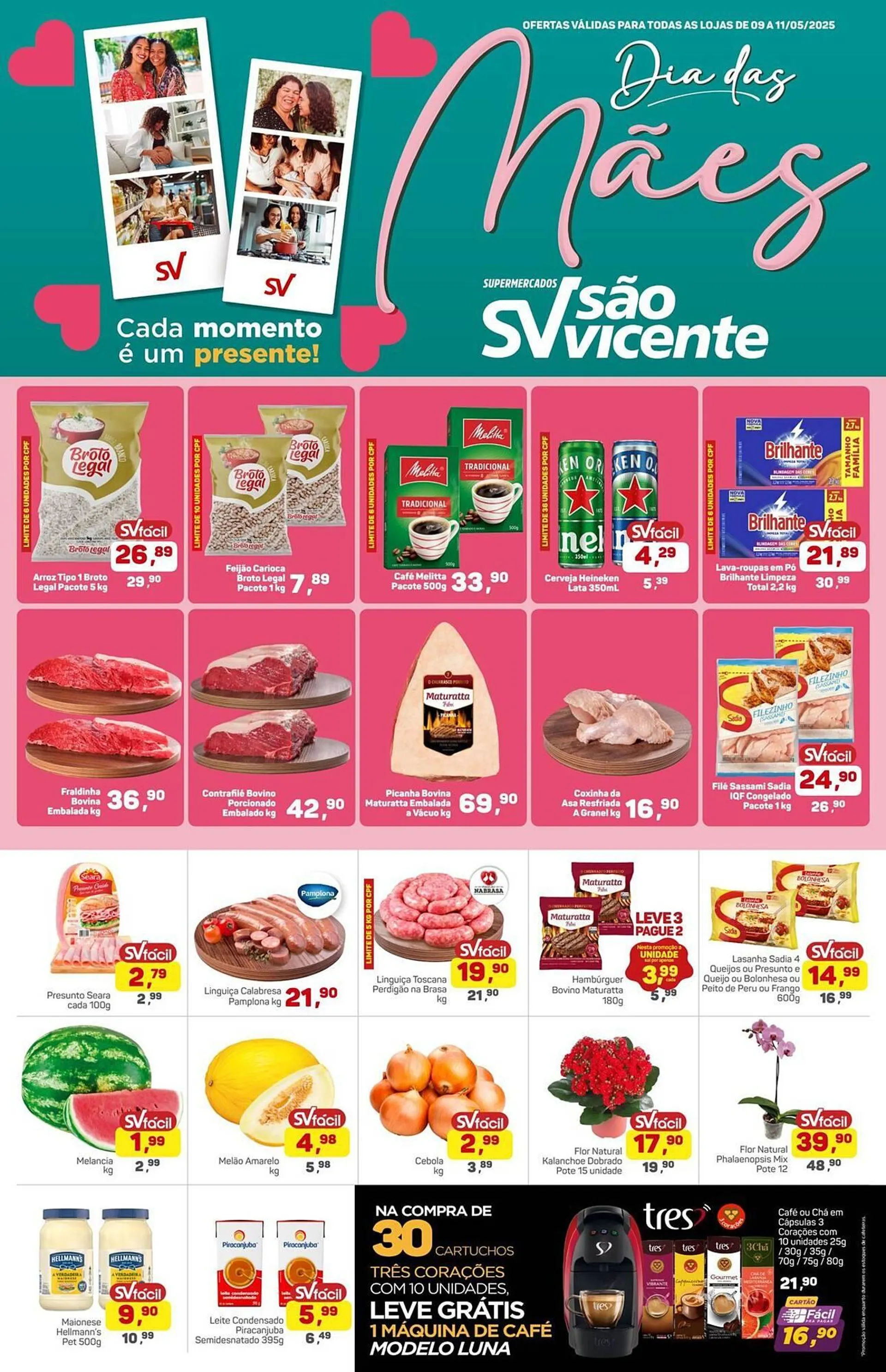 Encarte de Catálogo Supermercados São Vicente 9 de maio até 11 de maio 2025 - Pagina 1
