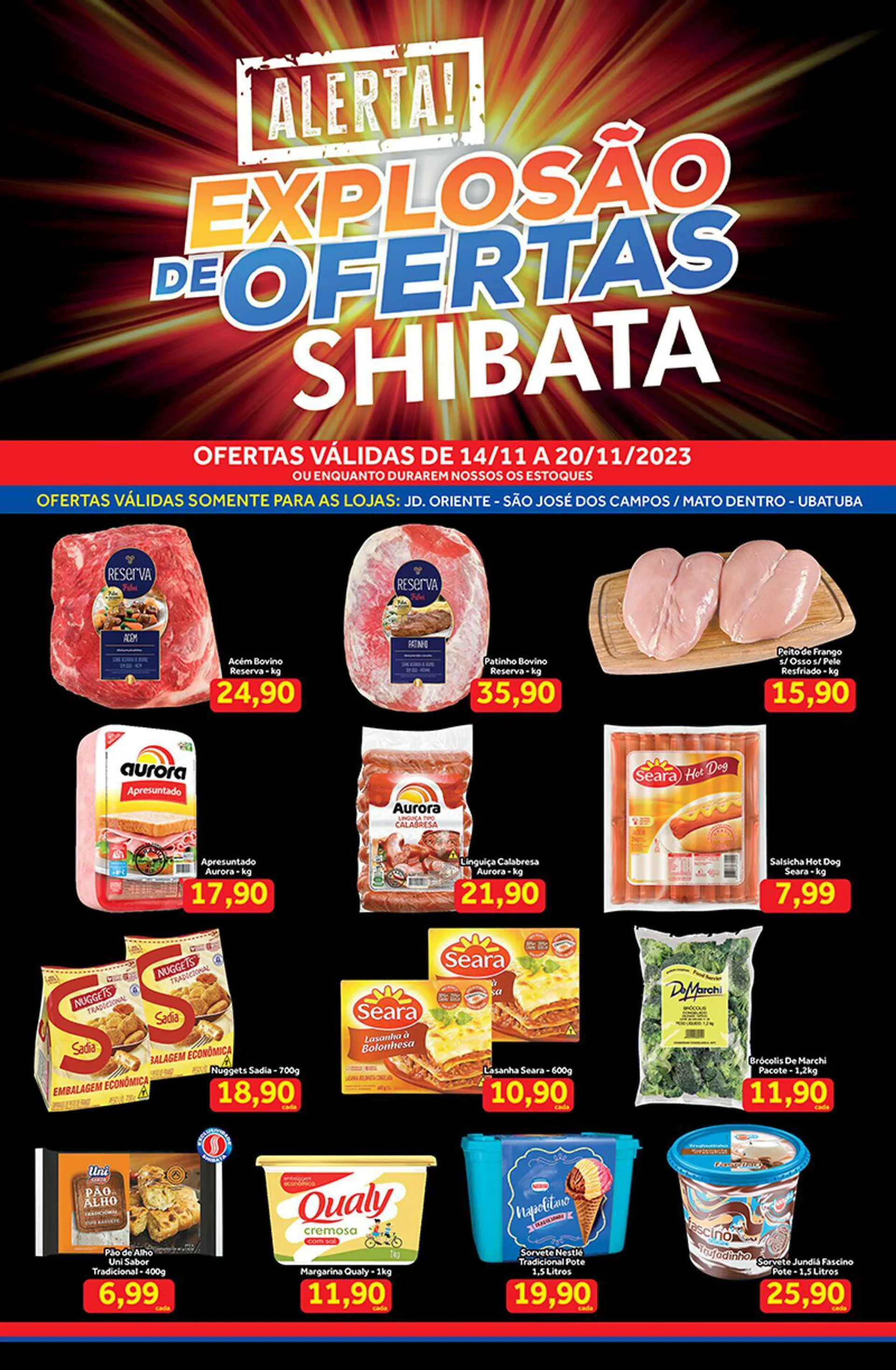 Encarte de Shibata Supermercados - SJC Oriente e Ubatuba 14 de novembro até 20 de novembro 2023 - Pagina 1