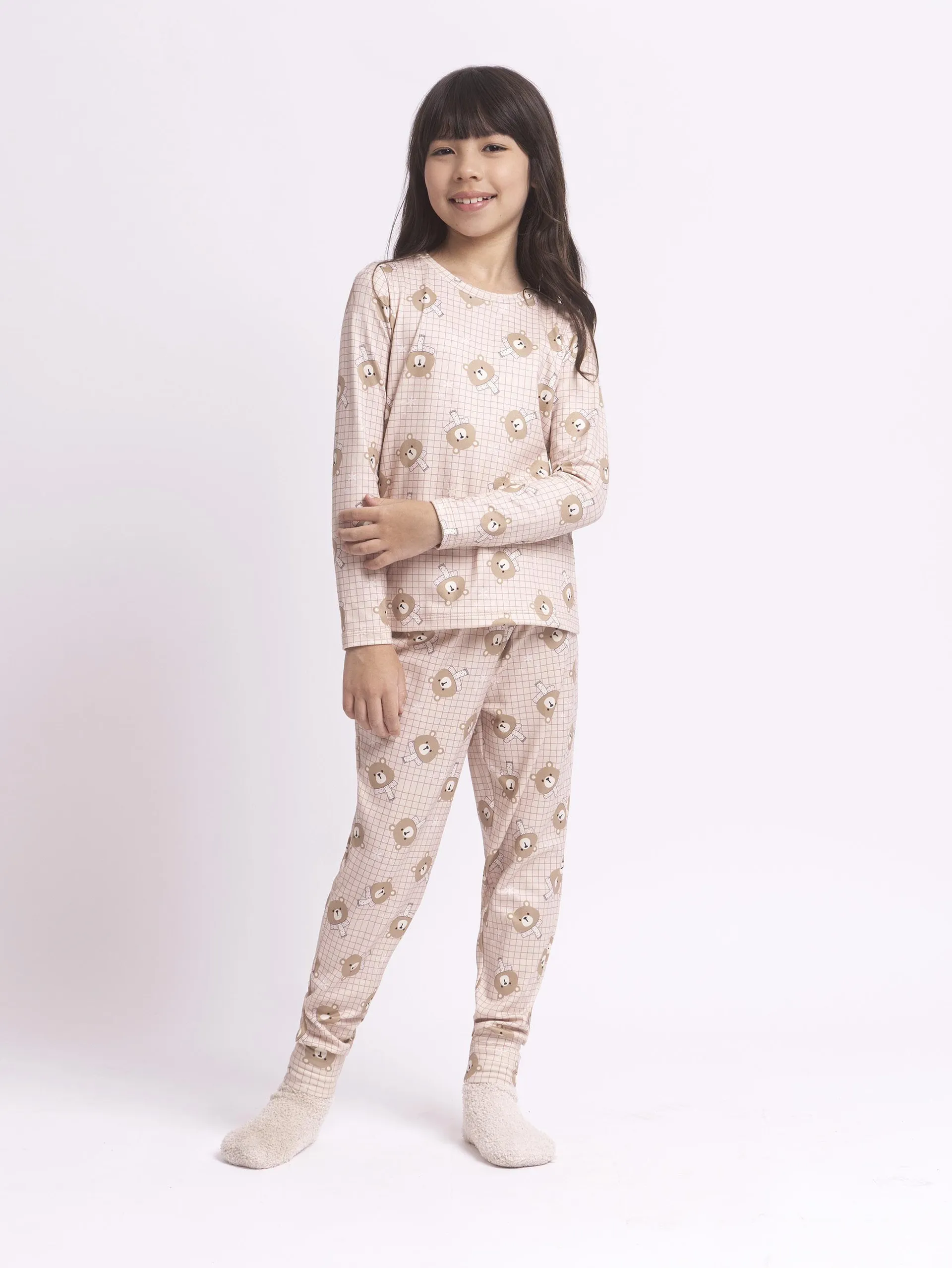 Pijama Infantil Manga Longa Fofo