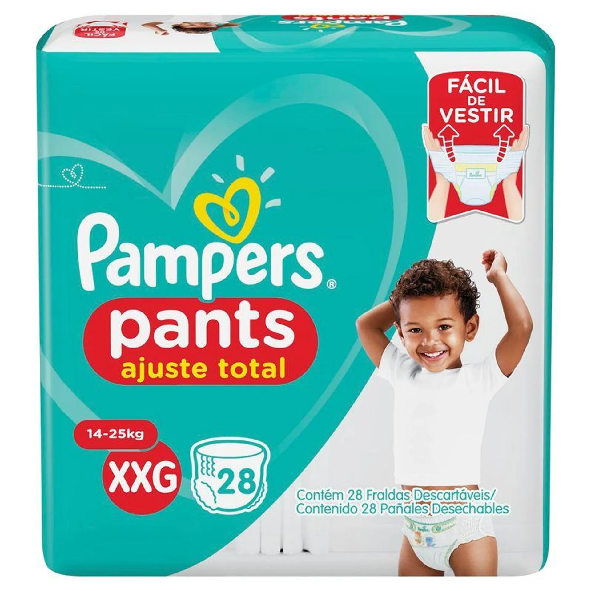 Fralda Pampers Pants Ajuste Total Xxg 28 Unidades