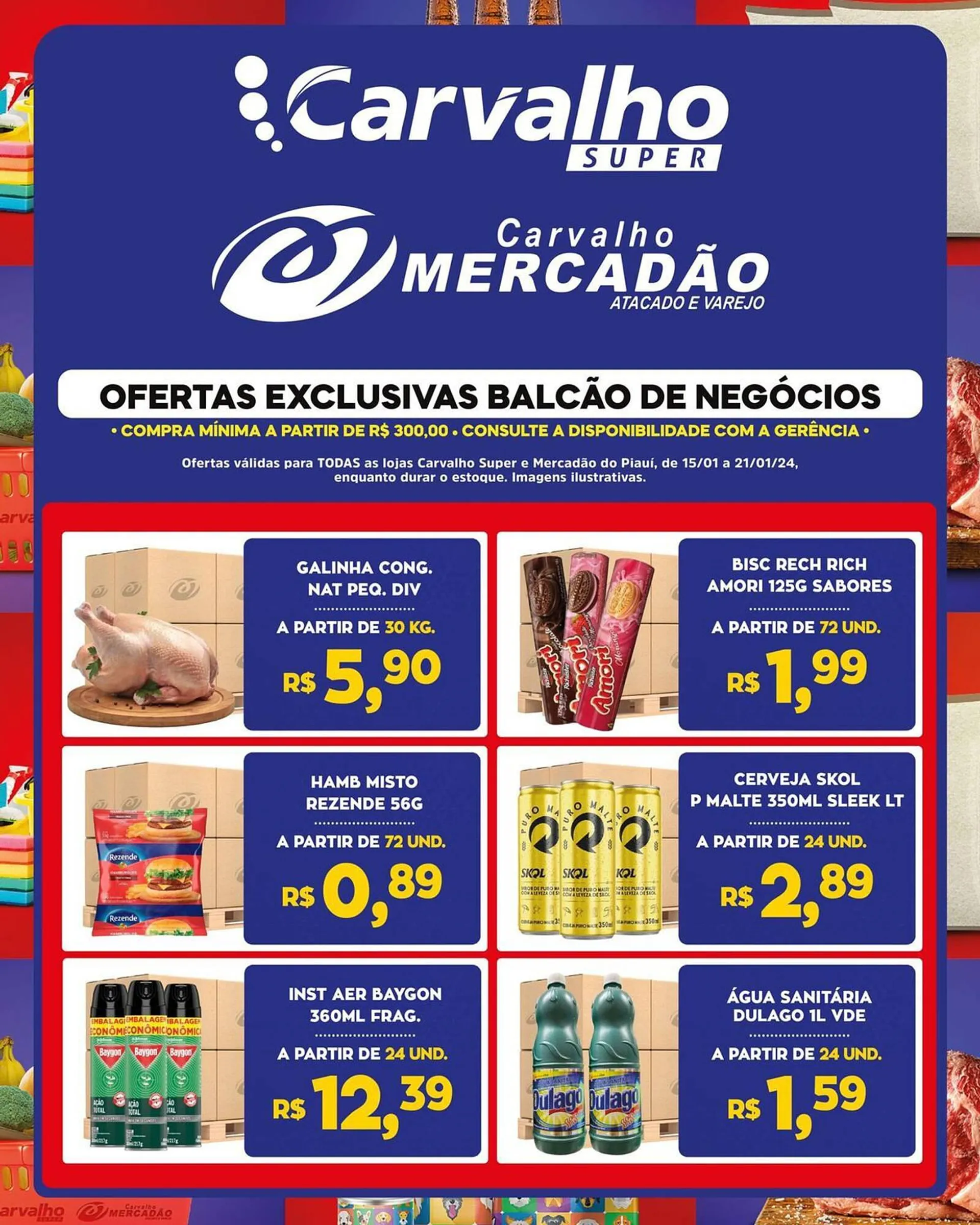 Encarte de Catálogo Carvalho Supermercado 15 de janeiro até 21 de janeiro 2024 - Pagina 9