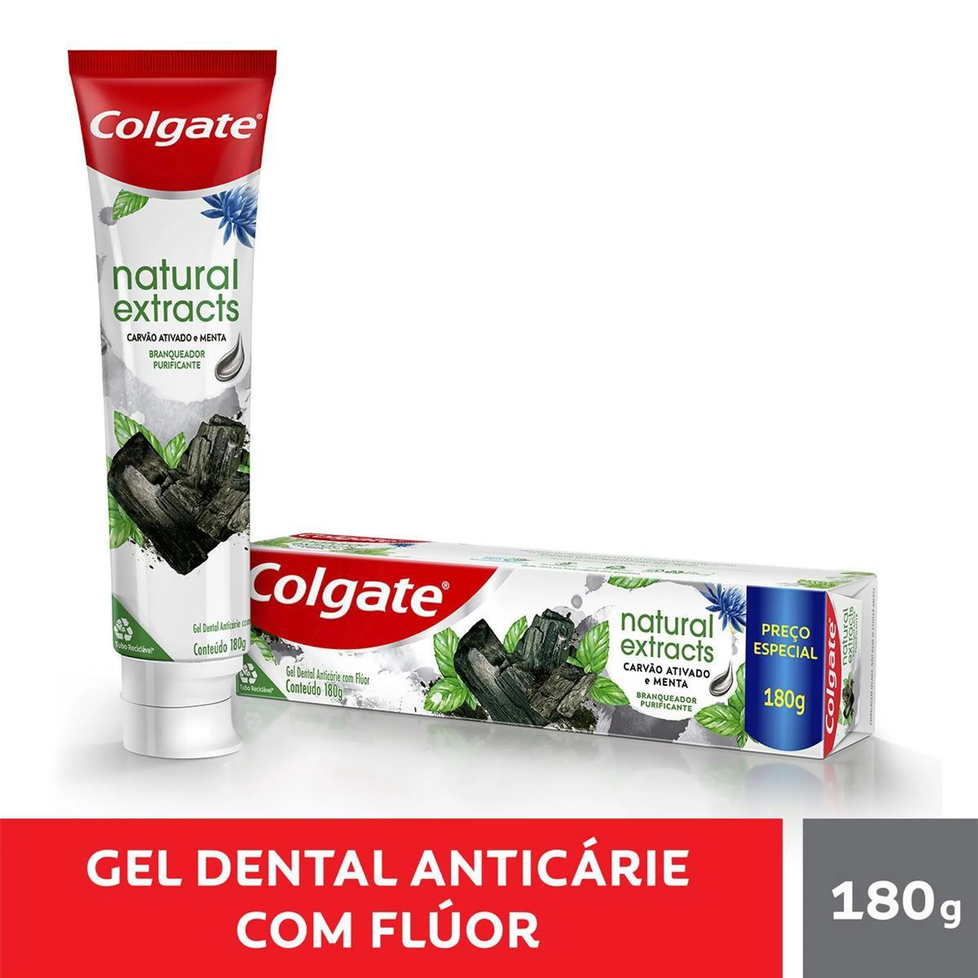 Gel Dental Colgate Natural Extracts Purificante Carvão Ativado E Menta 180g