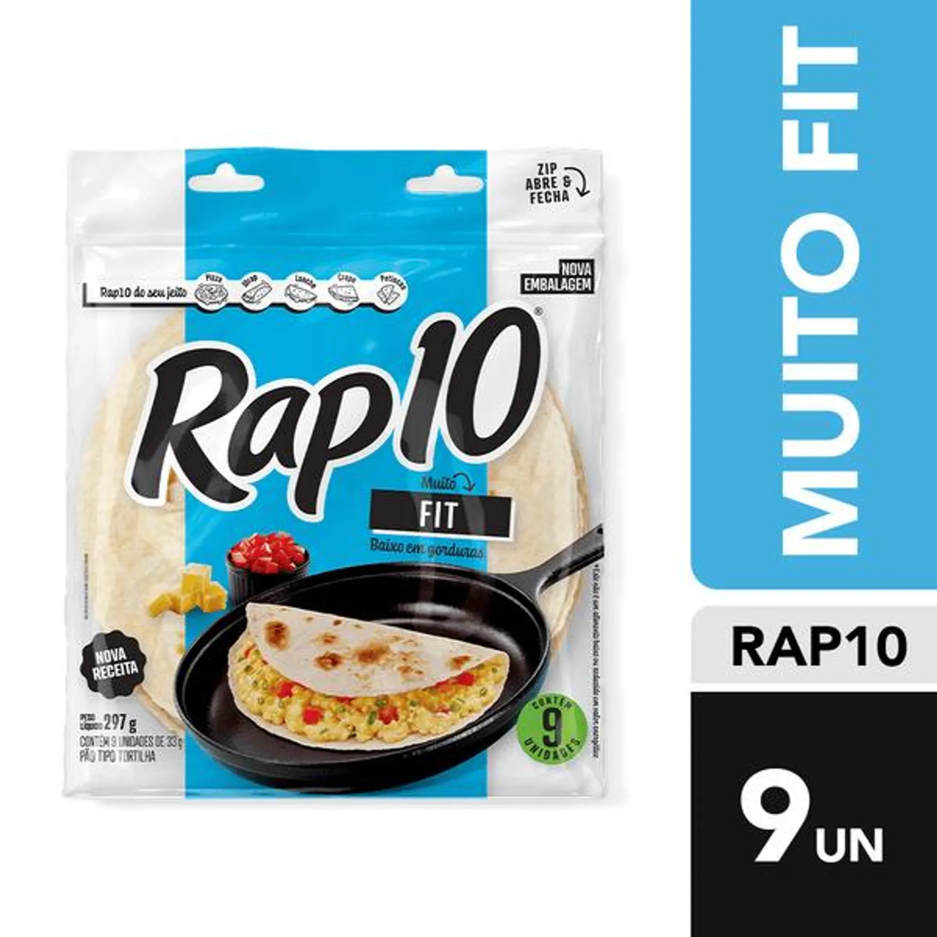 Pão De Tortilha Fit Rap10 297g