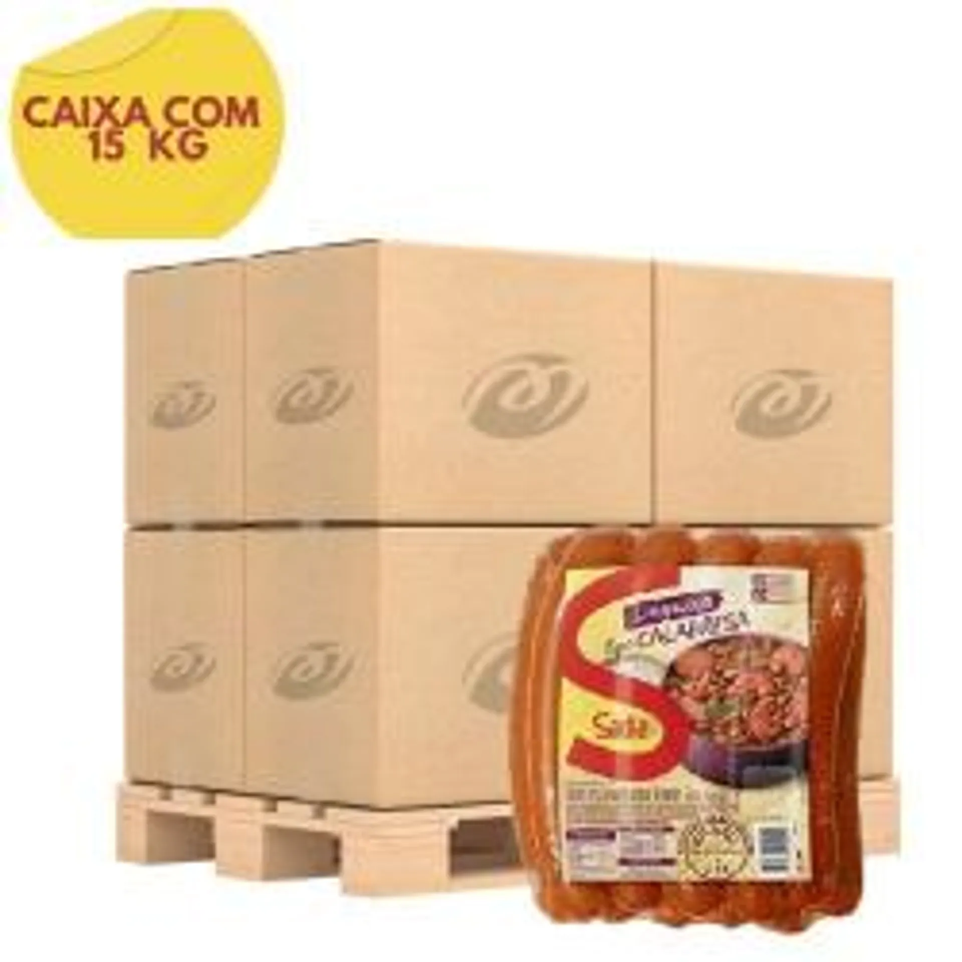 Caixa Linguica Calabresa Tradicional Sadia com 15 kg