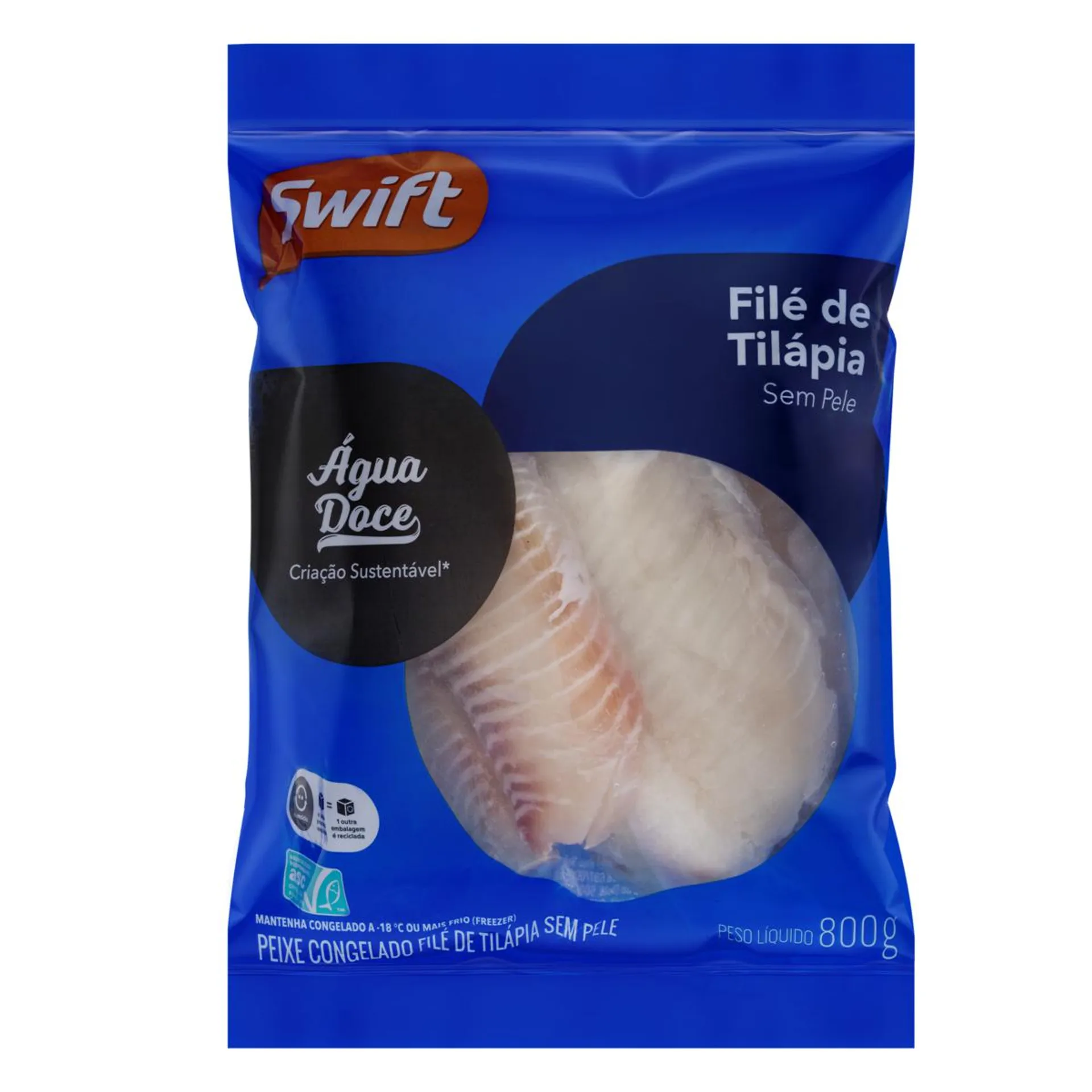 Filé de Tilápia sem Pele Swift 800g