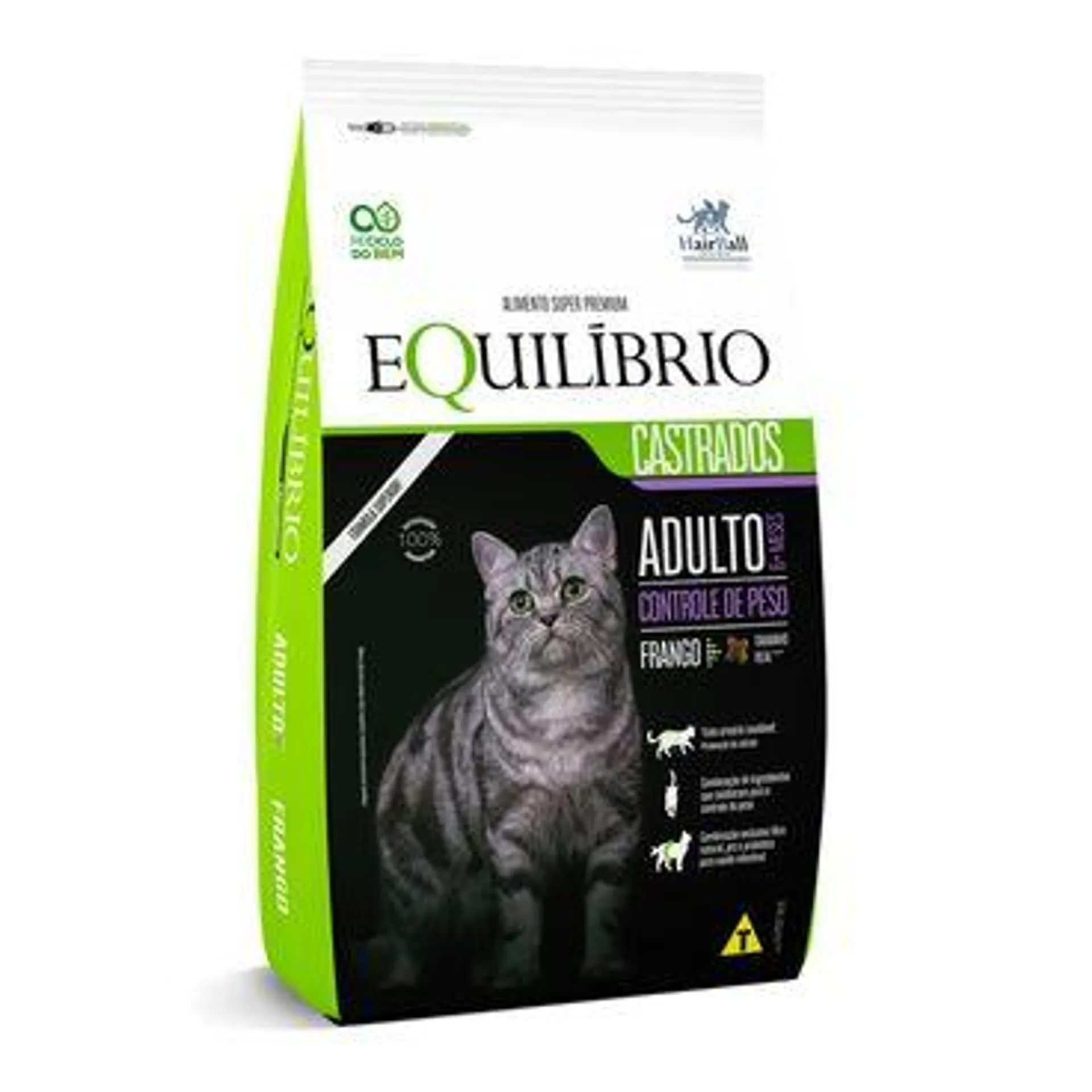 Ração Equilíbrio para Gatos Castrados Frango 1,5kg