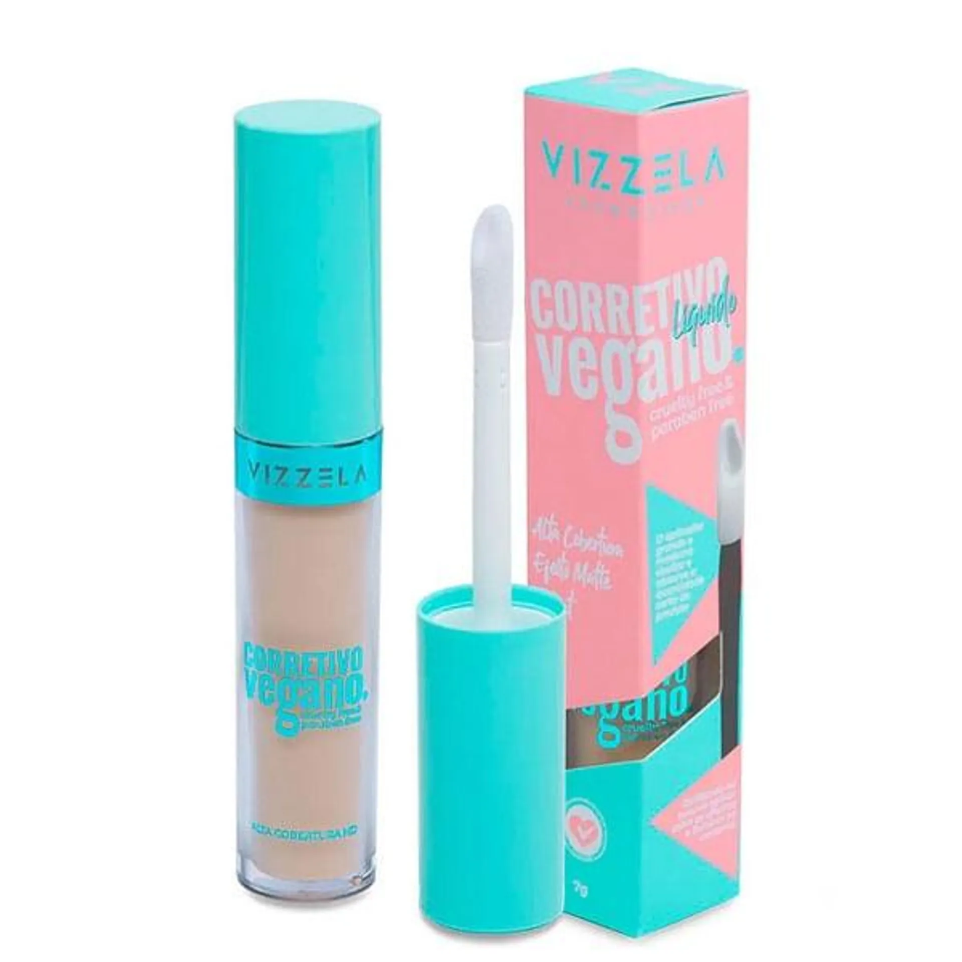 Corretivo Líquido Vizzela Nº 02 Vegano 7ml