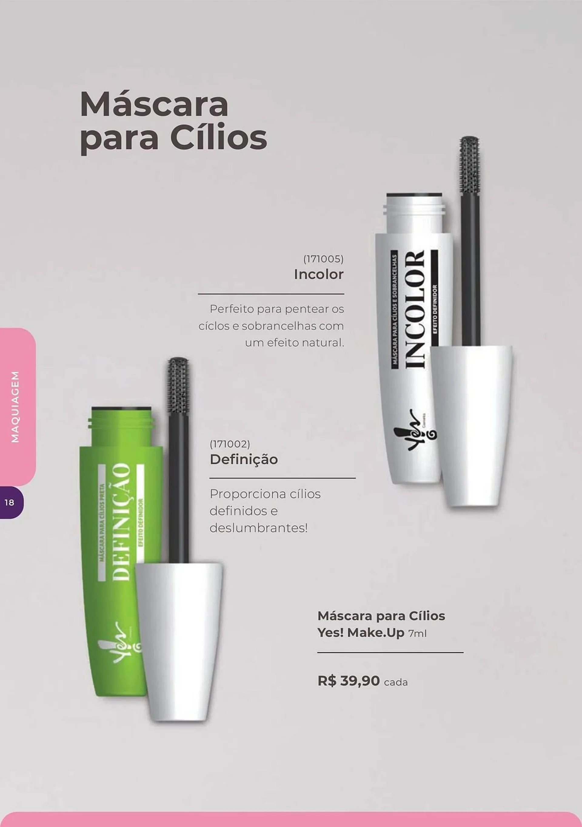 Encarte de Catálogo Yes Cosmetics 2 de outubro até 31 de outubro 2024 - Pagina 18