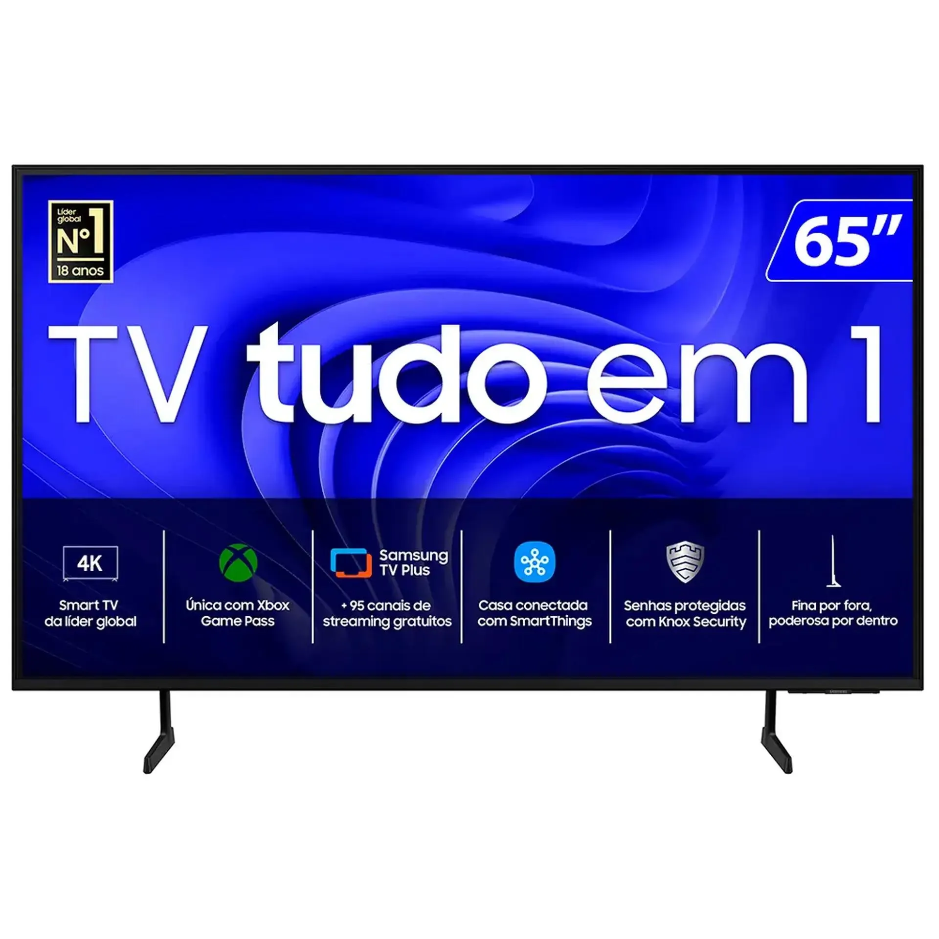 Smart TV Samsung 65" 4K Wi-Fi Tizen Crystal UHD UN65DU7700GXZD