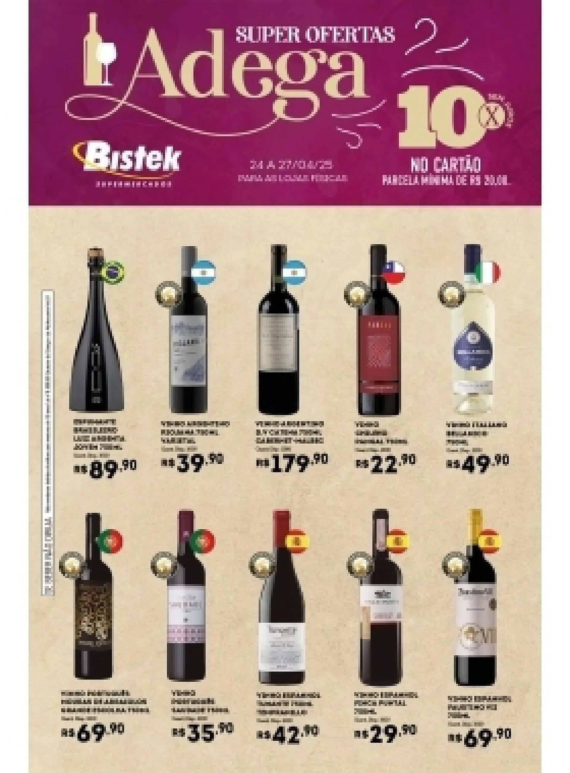 Encarte de Catálogo Bistek Supermercados 24 de abril até 27 de abril 2025 - Pagina 1