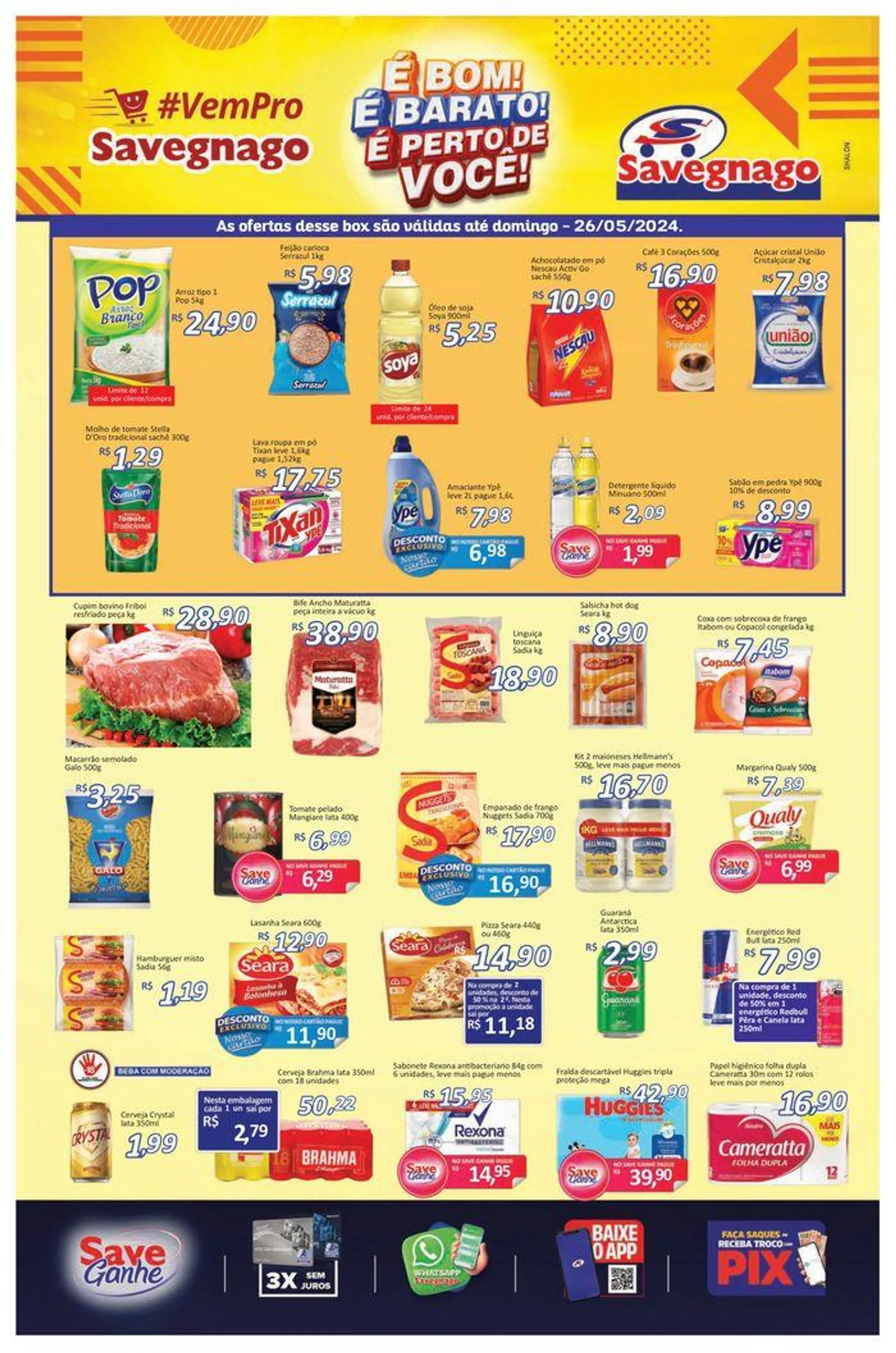 Encarte de Ofertas Supermercados Savegnago 23 de maio até 29 de maio 2024 - Pagina 1