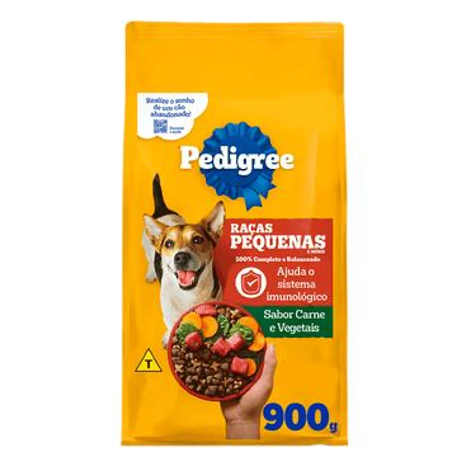 Ração Pedigree Cães Adultos Raças Pequenas e Minis Carne e Vegetais 900 g