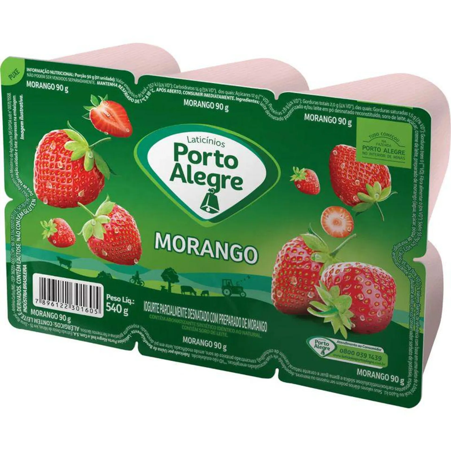 Iogurte Porto Alegre Morango 540g