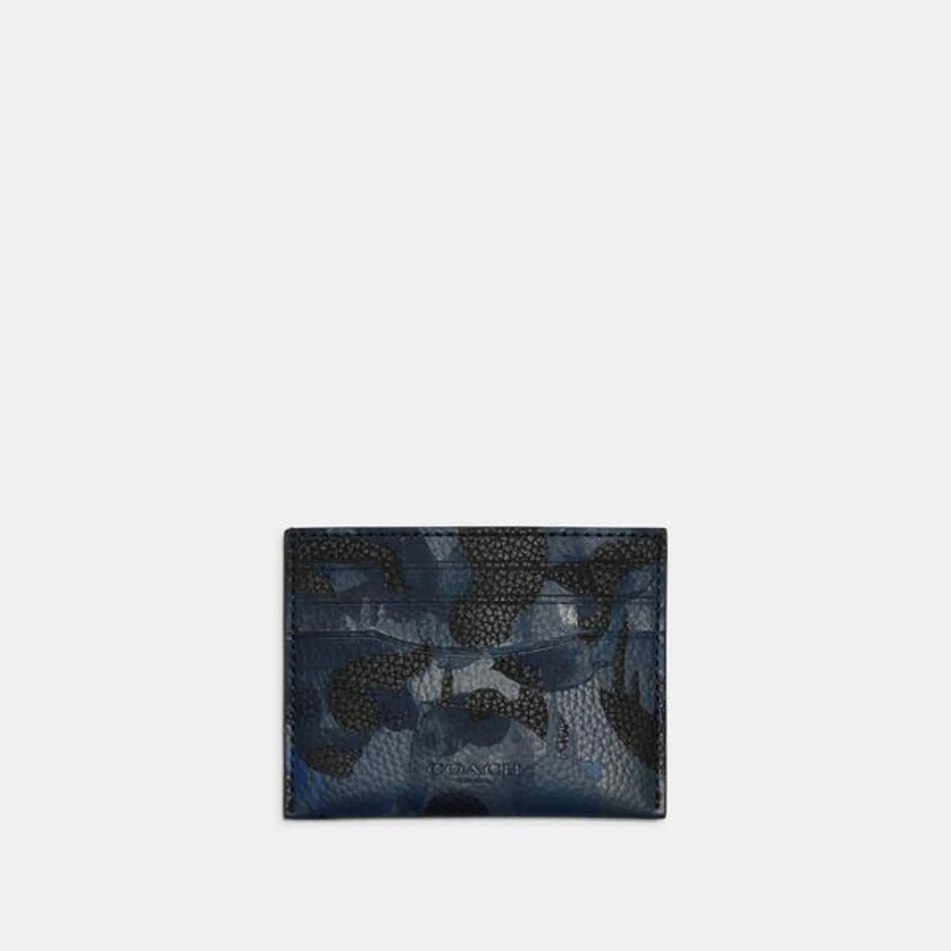 Porta-Cartão Corner Zip Camo Coach - Azul