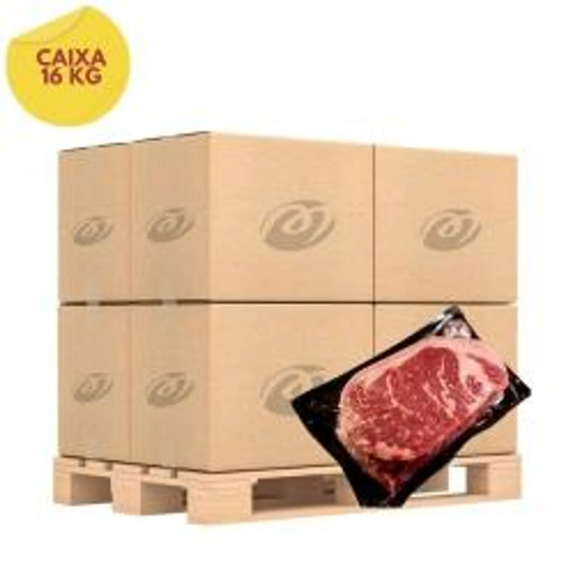 Caixa Carne Bovina Bife Choriz Ang Las Pied Congelado com 16kg