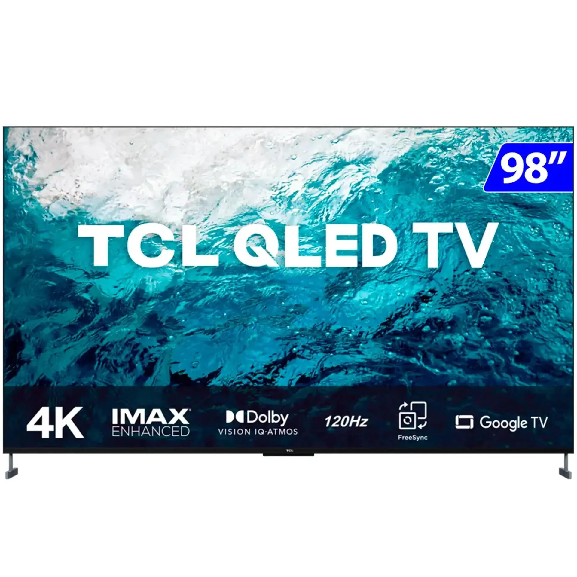 Smart TV TCL QLED 98" 4K Wi-Fi Google TV HDR10+ Comando de Voz 98C735