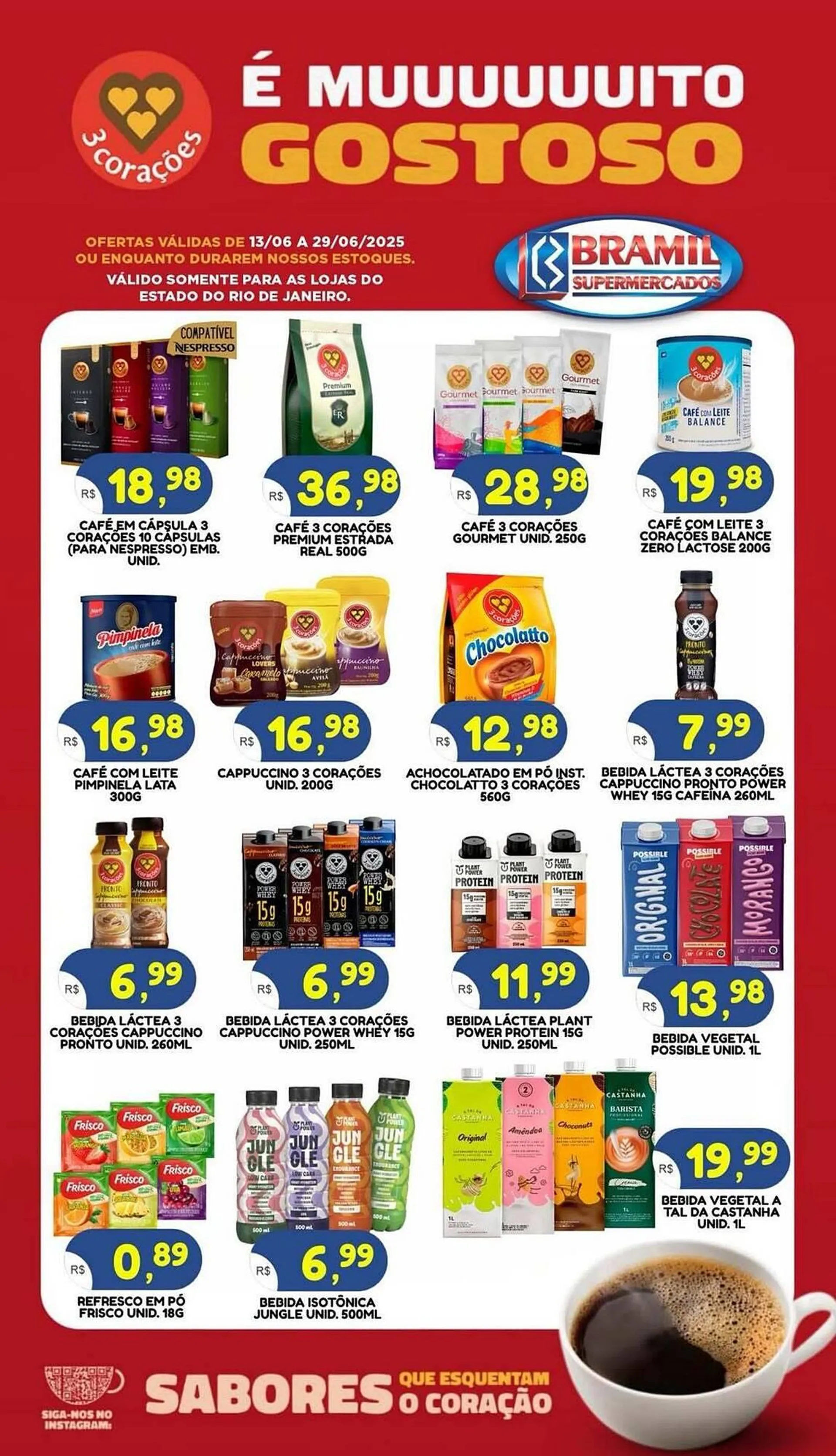 Encarte de Catálogo Bramil Supermercados 13 de junho até 29 de junho 2025 - Pagina 1