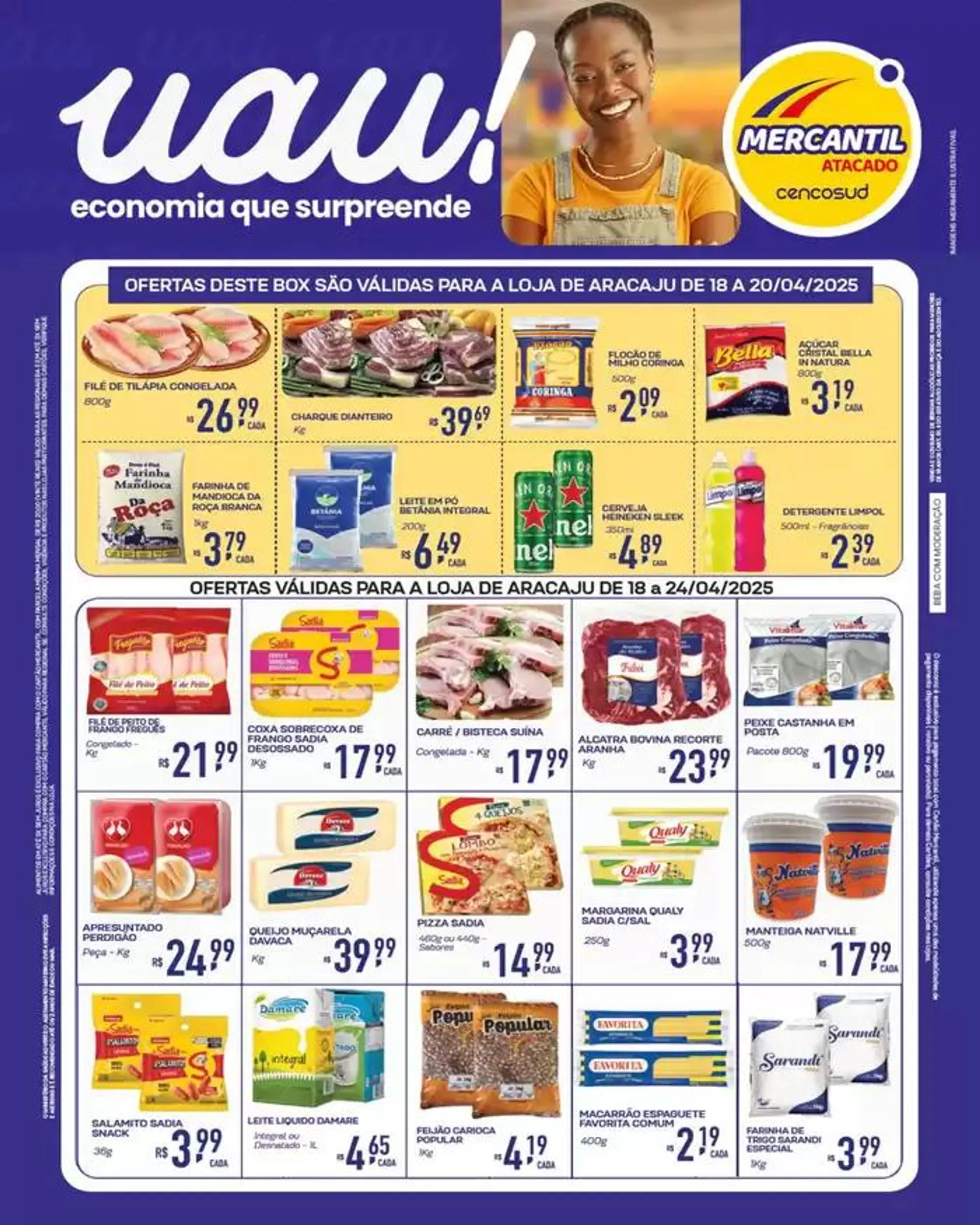 Encarte de Uau economia Que Surpreende 18 de abril até 24 de abril 2025 - Pagina 1