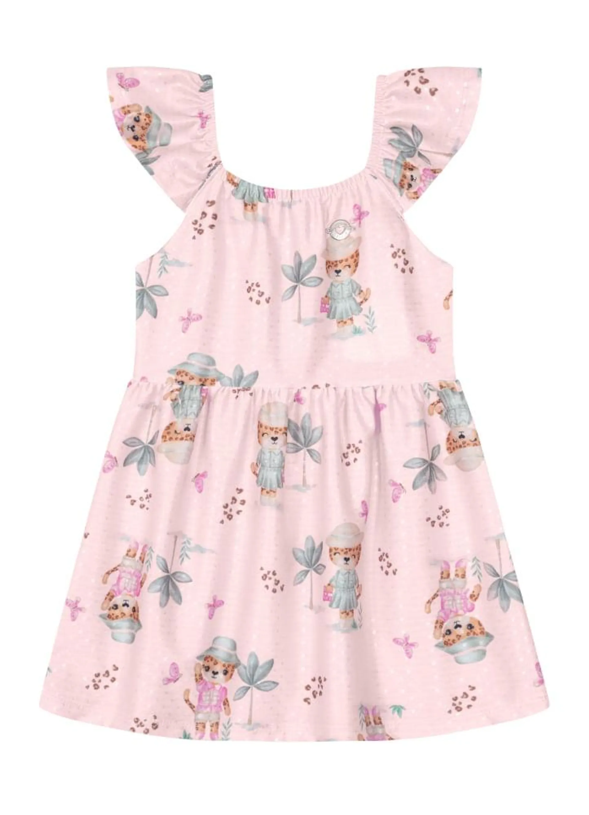 Vestido Infantil Menina Estampado Brandili