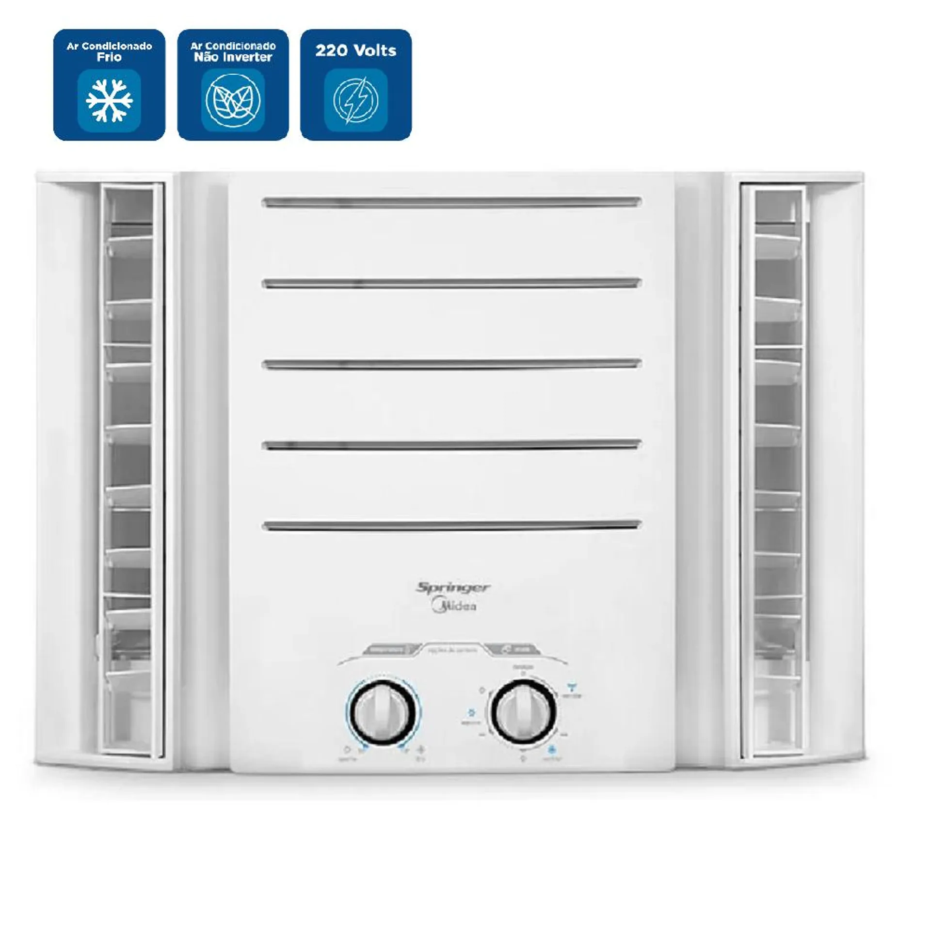 Ar Condicionado Janela Springer Midea 7500 BTU/h Frio Mecânico QCK075BB - 220 Volts