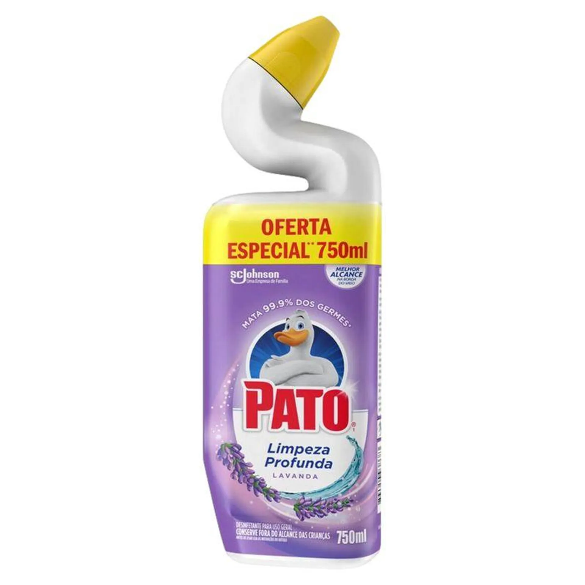 Limpador Pato Sanitário Lavanda Leve 750ml Pague 500ml