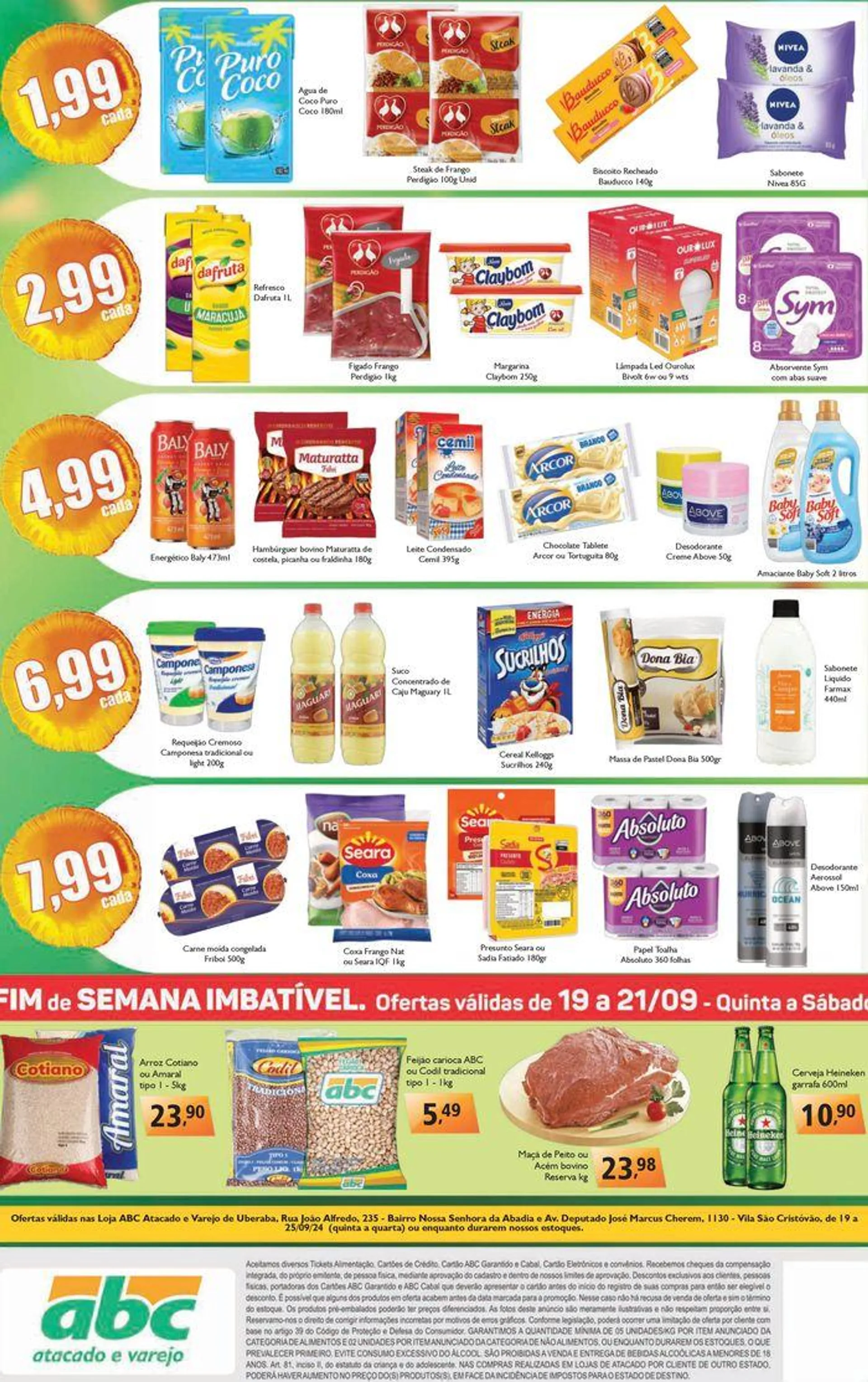 Encarte de Supermercados ABC Ofertas da Semana Atacados - Uberaba 19 de setembro até 25 de setembro 2024 - Pagina 2