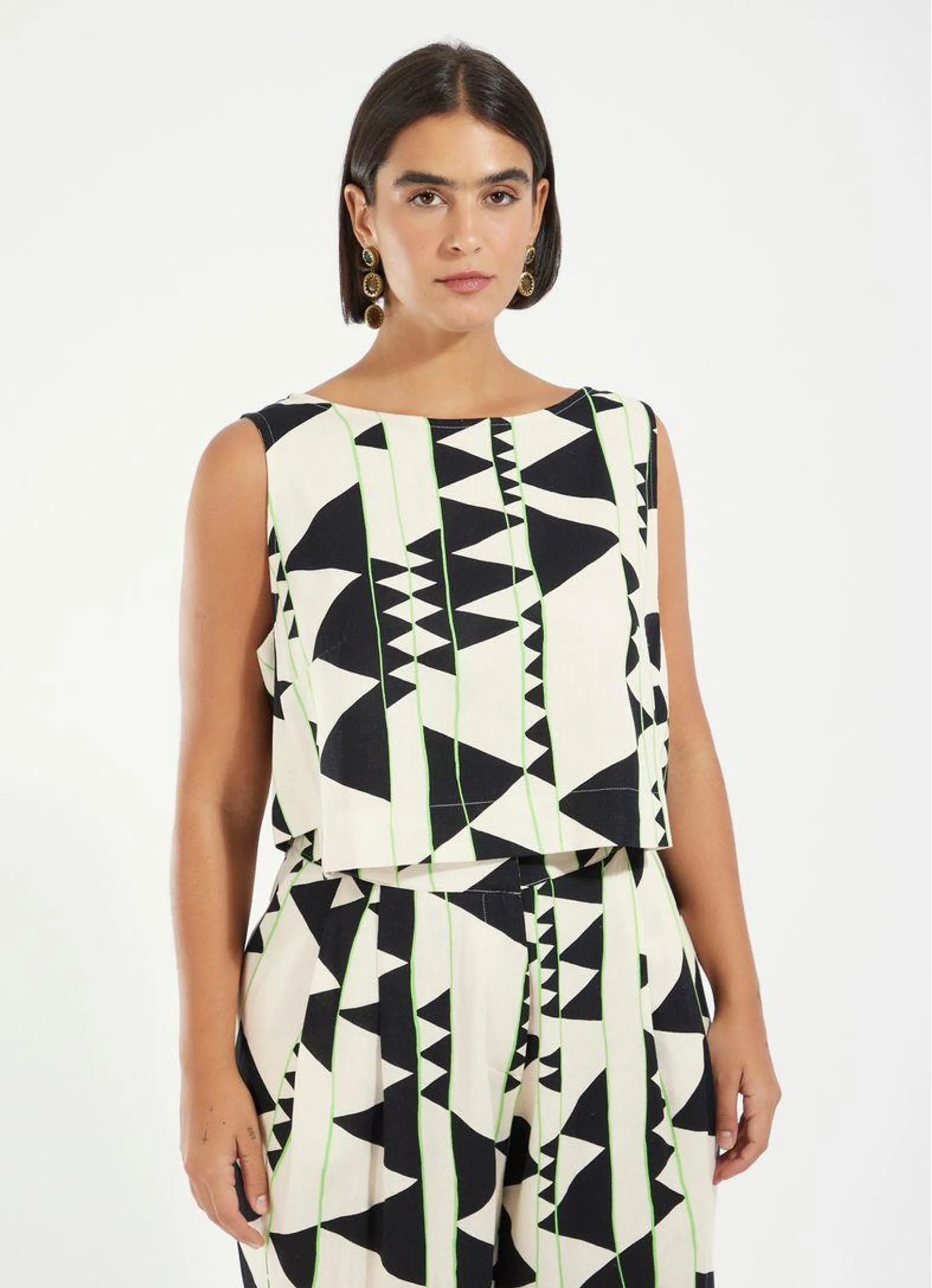 Blusa estampada artsy