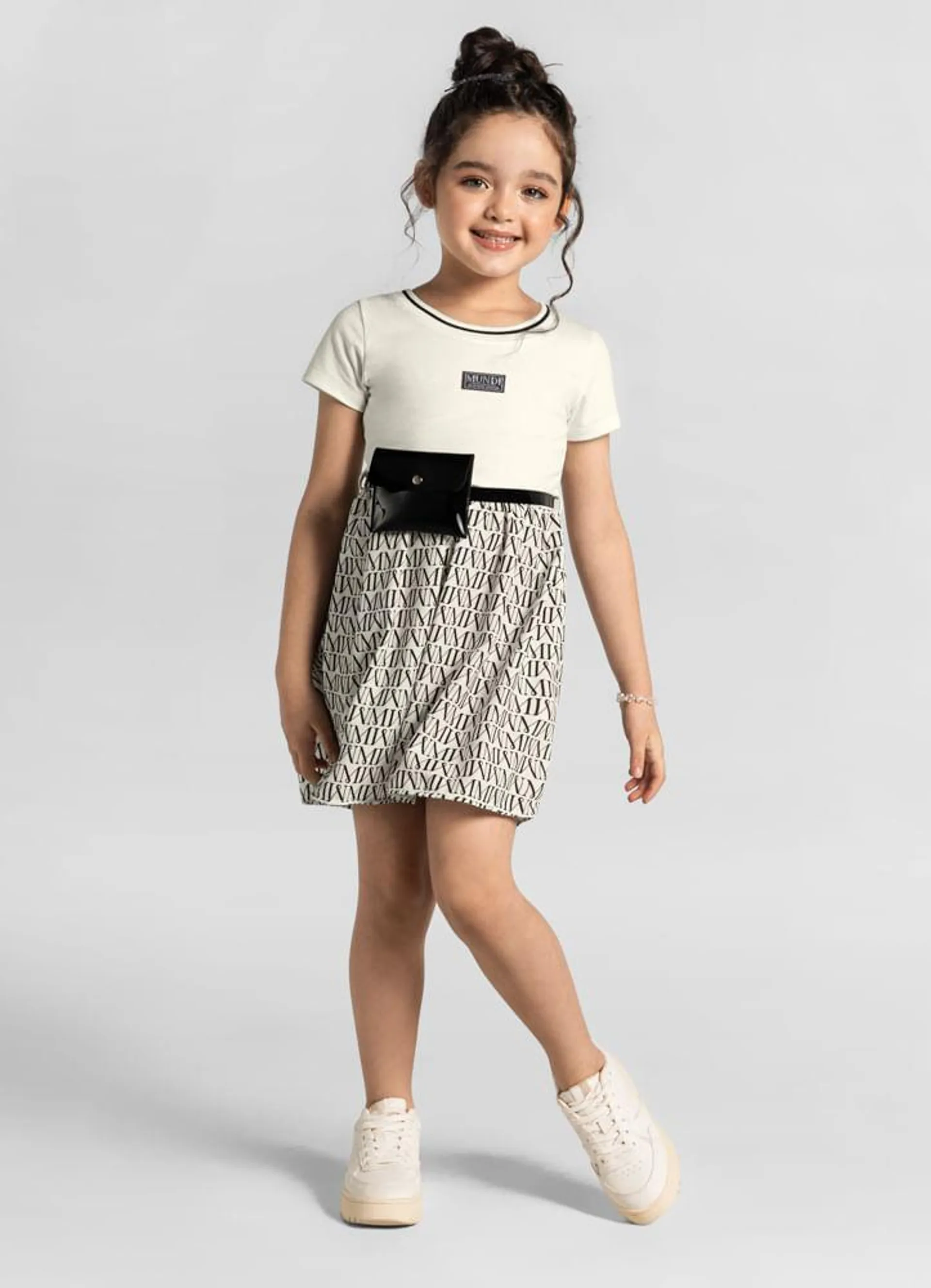 Vestido Infantil em cotton Mundi