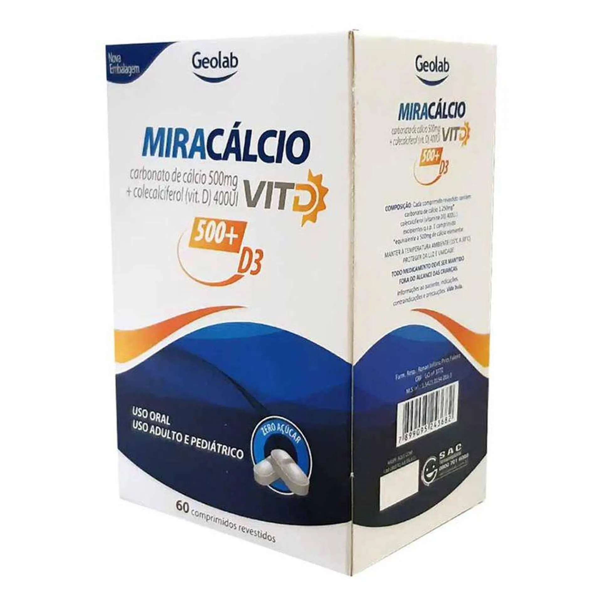 MIRACALCIO VIT D 500MG 60 COMP