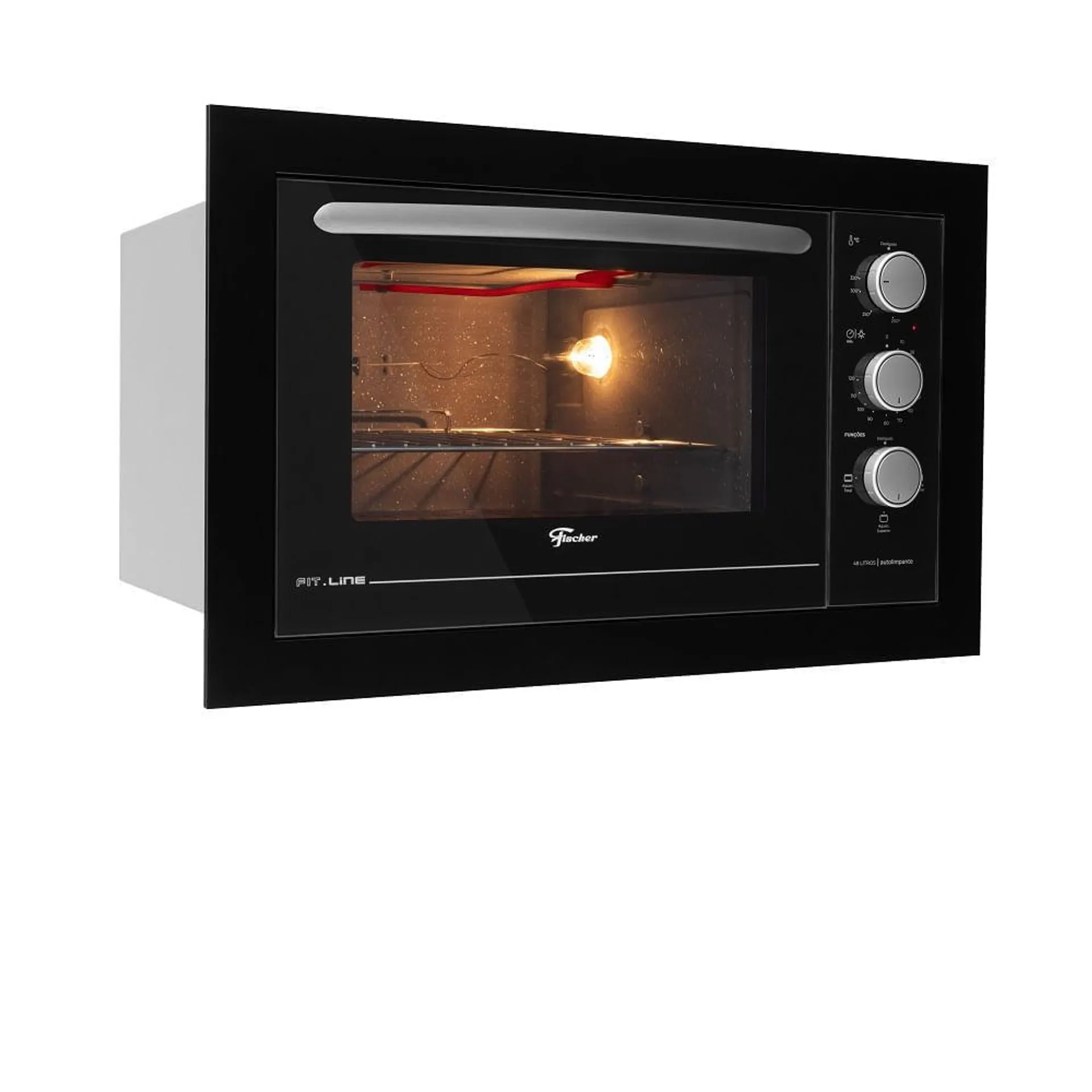 Forno de Embutir Fischer 48 Litros Fit Line Preto – 127 Volts